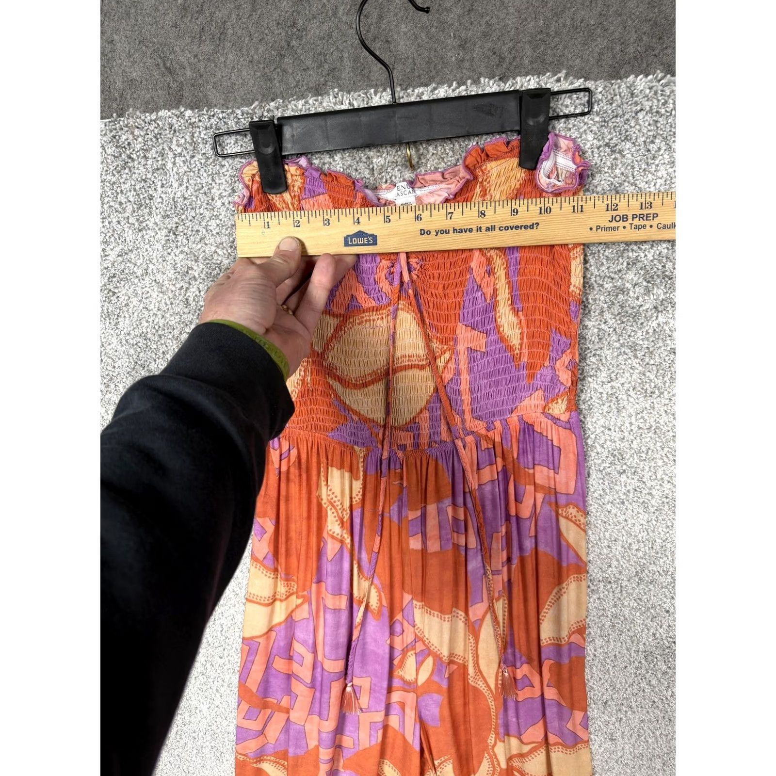 Venus Venus x Lascana Jumpsuit M Smocked Wide Leg Tassels Retro 70s Hippie Festival Womens Size 32" / US 10 / IT 46 - 3 Thumbnail
