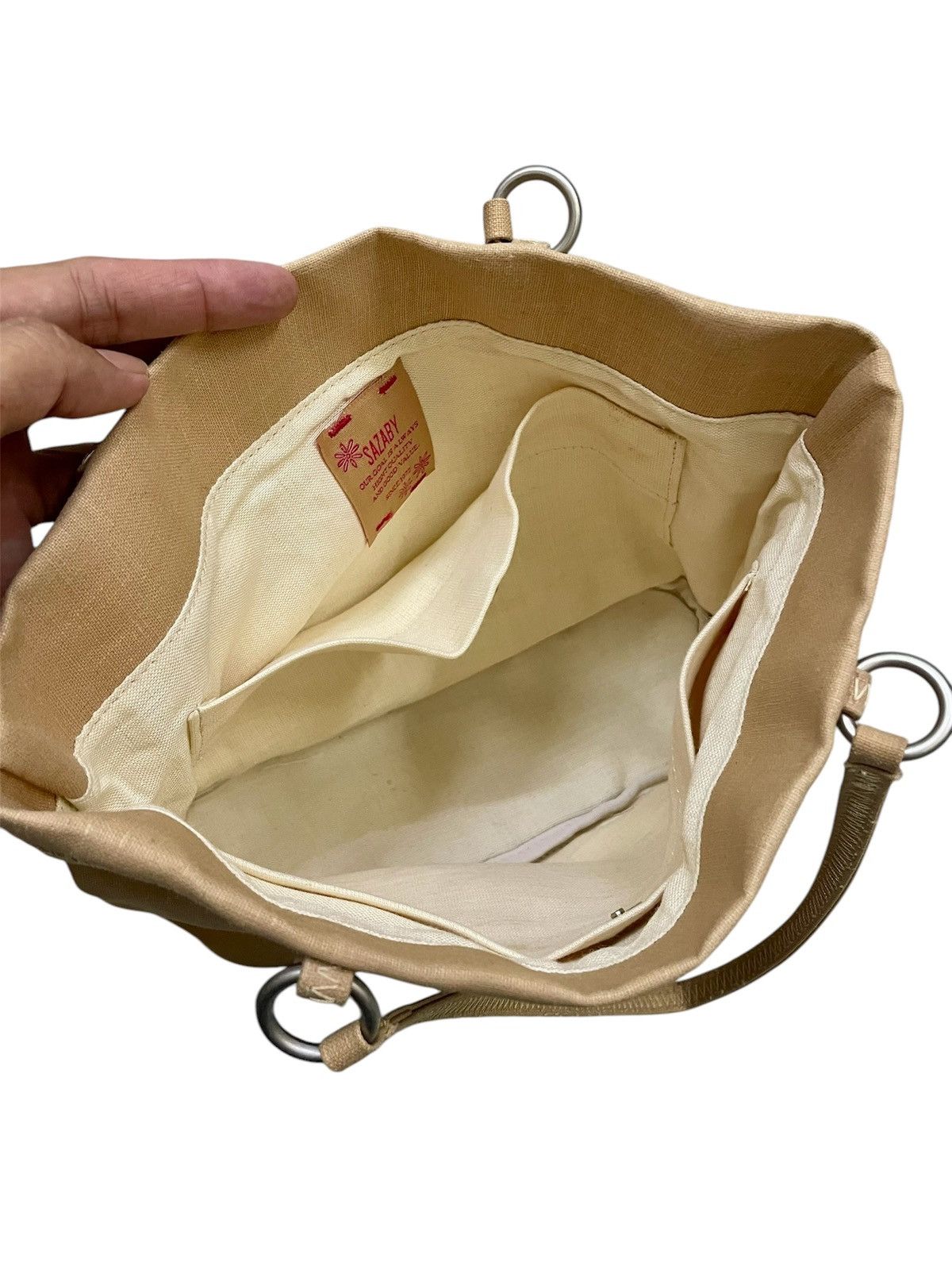 Japanese Brand × Vintage SAZABY Japan Handcrafted Canvas Tote – Rare Archive Piece Size ONE SIZE - 2 Thumbnail