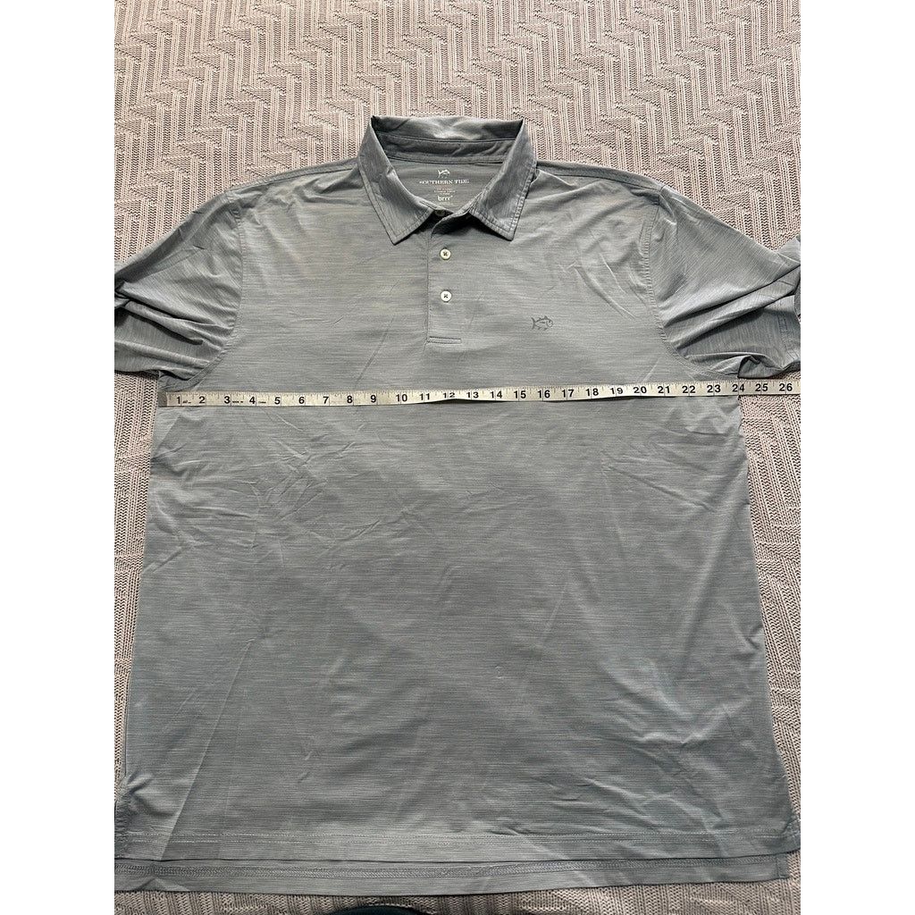 Southern Tide Southern Tide gray striped golf polo size XL Size US XL / EU 56 / 4 - 5 Thumbnail