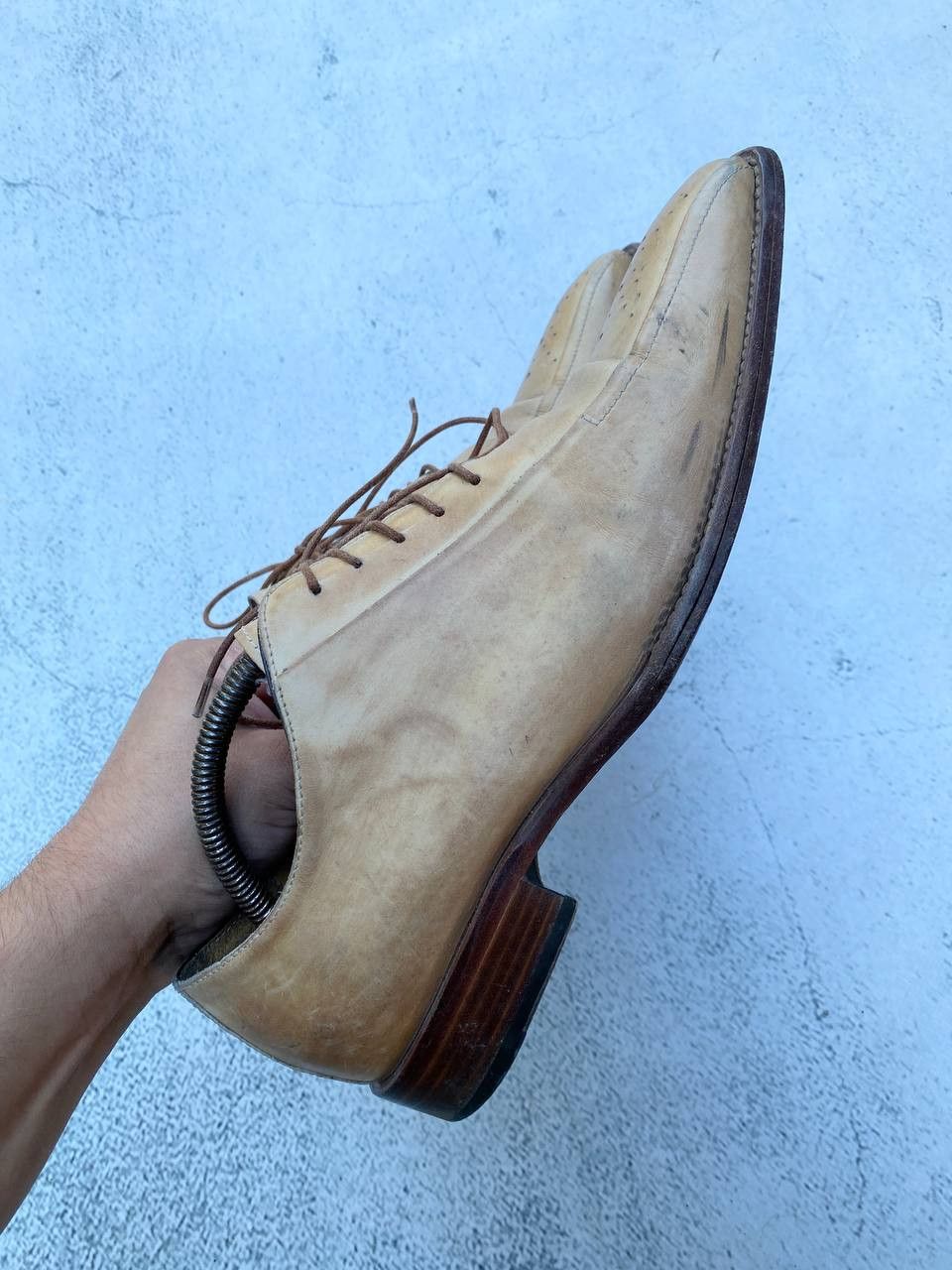 If Six Was Nine Italian Vintage Guidi style Leather Faded Shoes Size US 8 / EU 41 - 7 Thumbnail