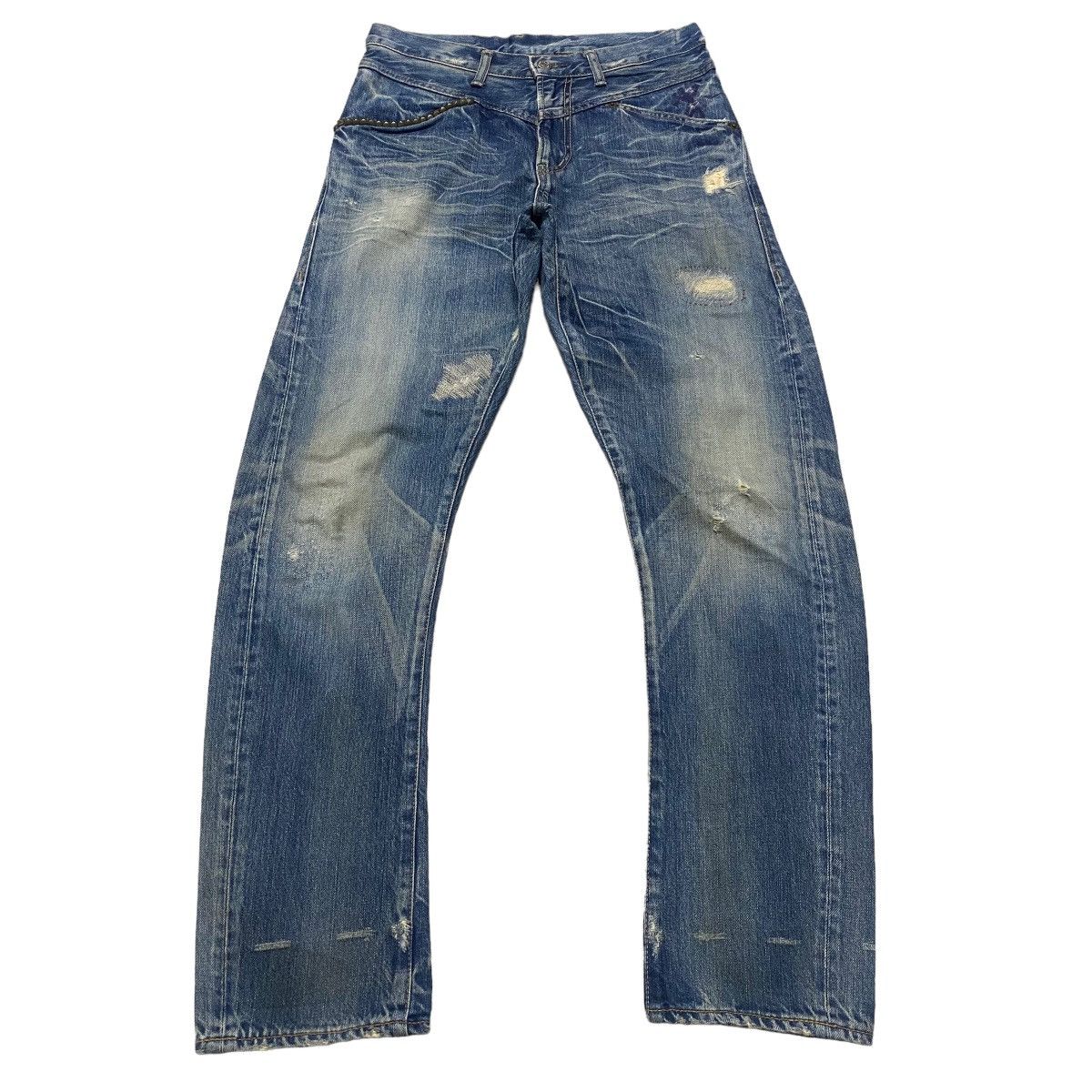 Hysteric Glamour Vintage Hysteric Glamour Distressed Honeycomb Jeans Size US 29 - 2 Thumbnail