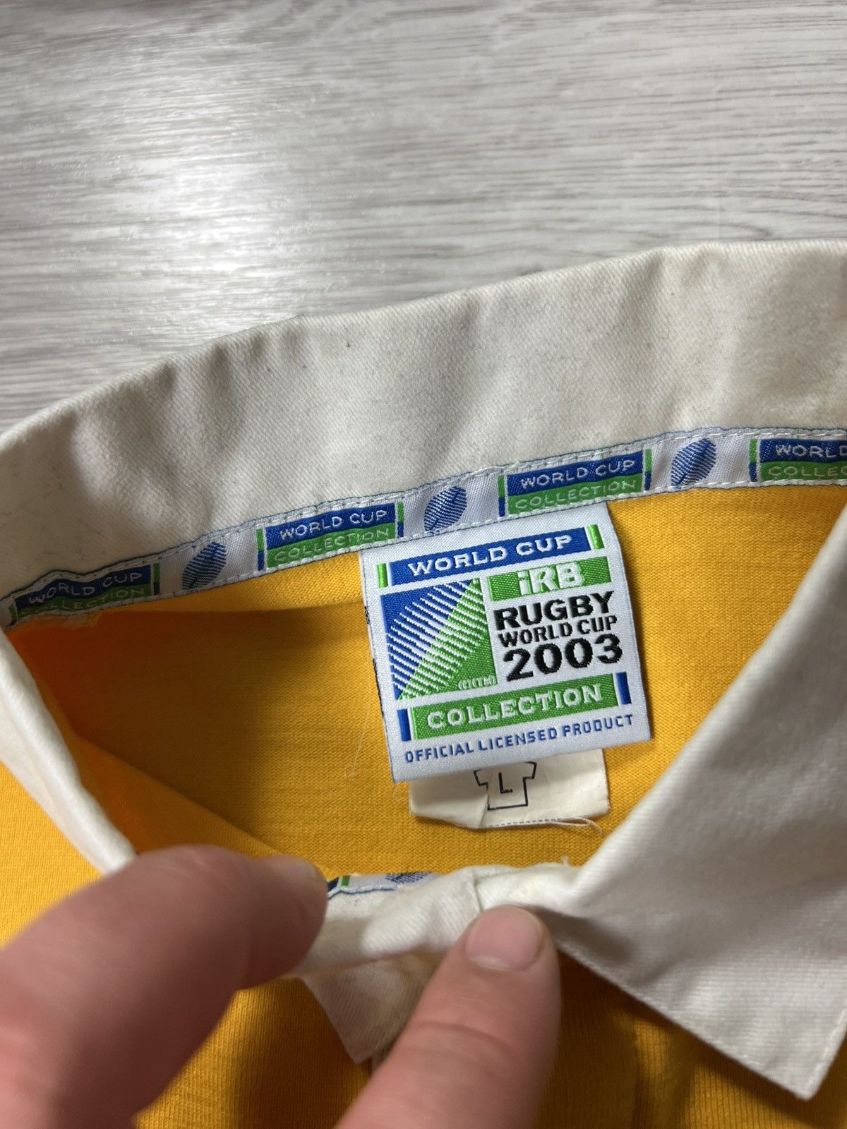 Canterbury of New Zealand Vintage Australia Rugby World Cup 2003 IRB Polo Shirt Jersey Size US L / EU 52-54 / 3 - 20 Thumbnail