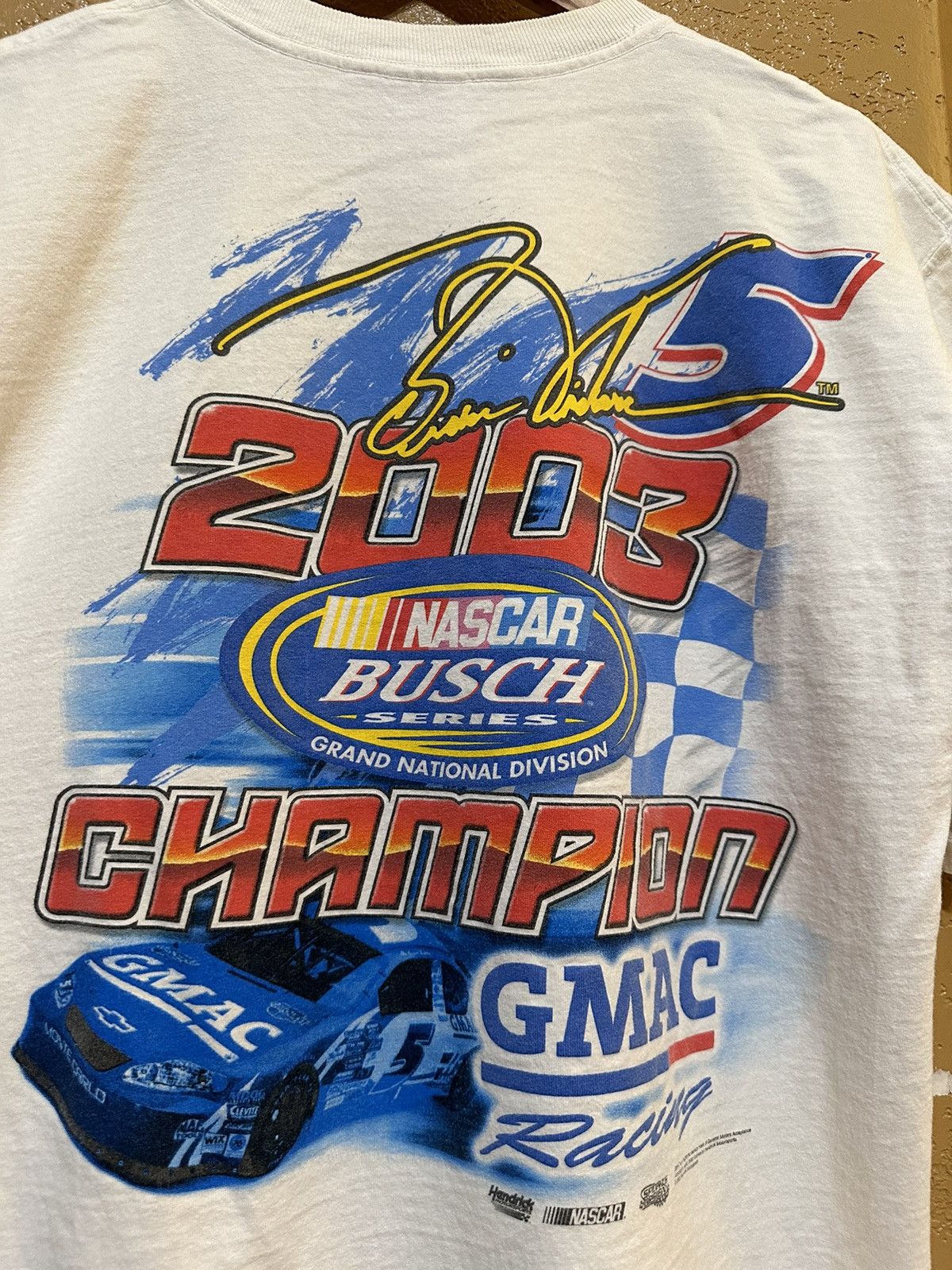 Chase Authentics × NASCAR × Vintage Y2K 2003 NASCAR Busch Series Champion t shirt Size US L / EU 52-54 / 3 - 4 Thumbnail
