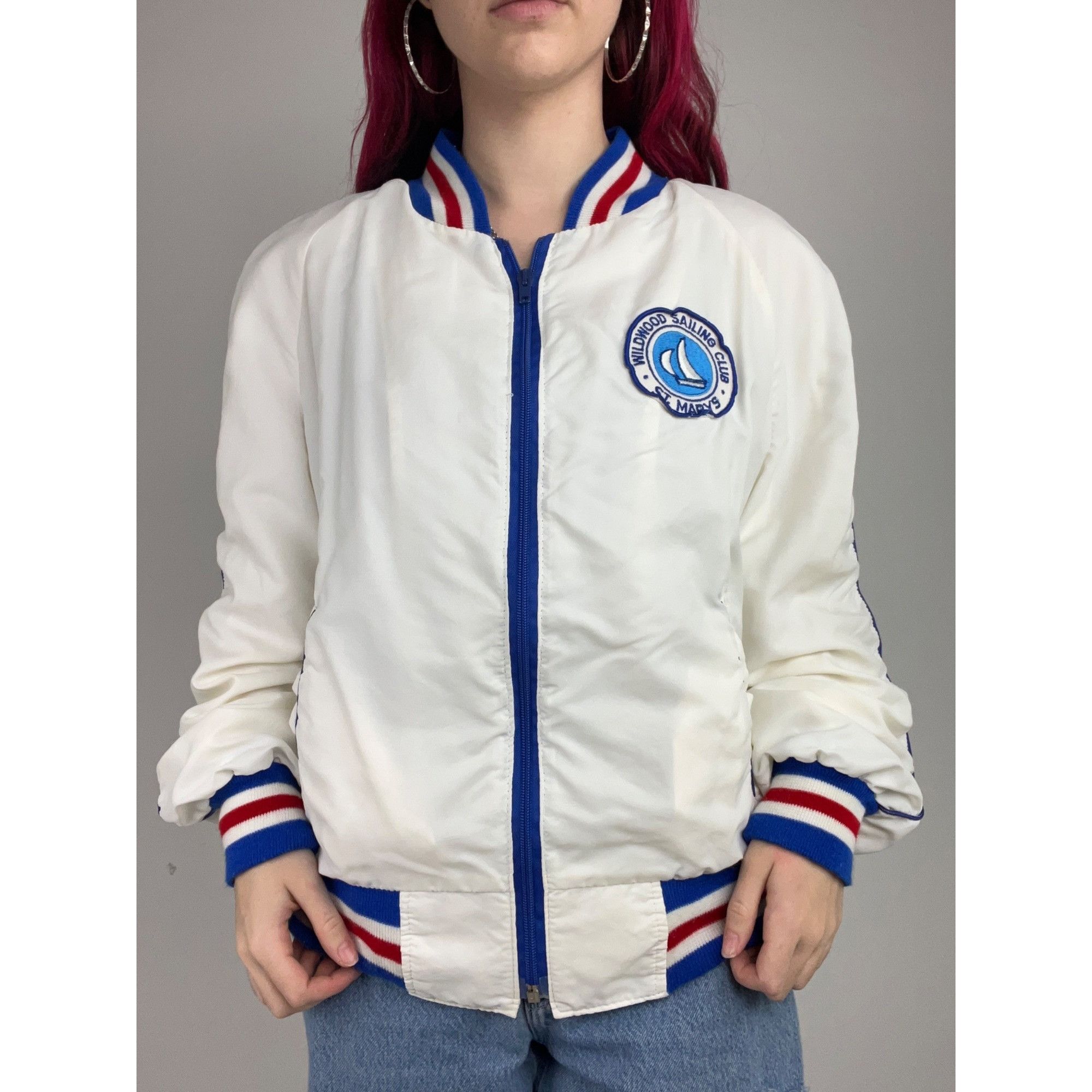 Vintage Vintage 80s Wildwood Sailing Club Bomber Jacket Size US S / EU 44-46 / 1 - 1 Thumbnail