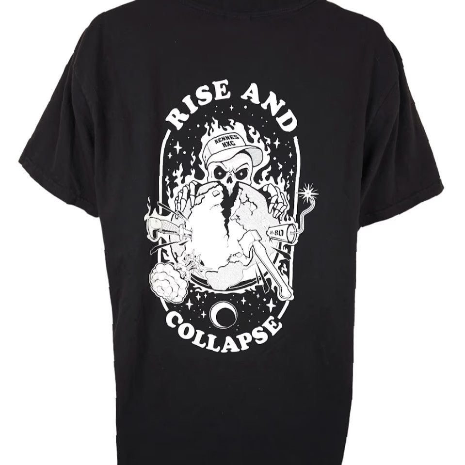 Comfort Colors Poisoned Gift T Shirt Mens Large Black Rise And Collapse Hardcore Band Size US L / EU 52-54 / 3 - 4 Thumbnail