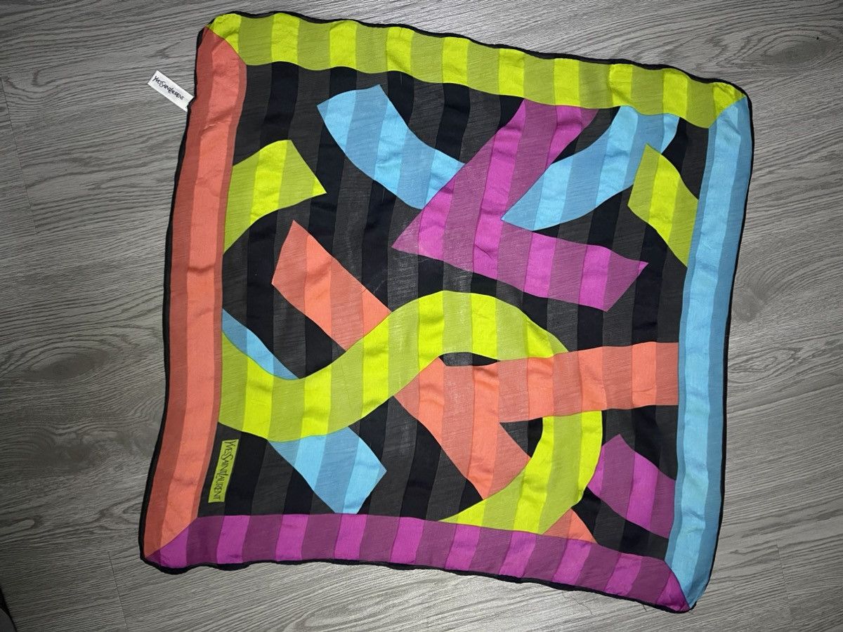 Yves Saint Laurent YSL geometric silk scarves 60cm Size ONE SIZE - 5 Thumbnail