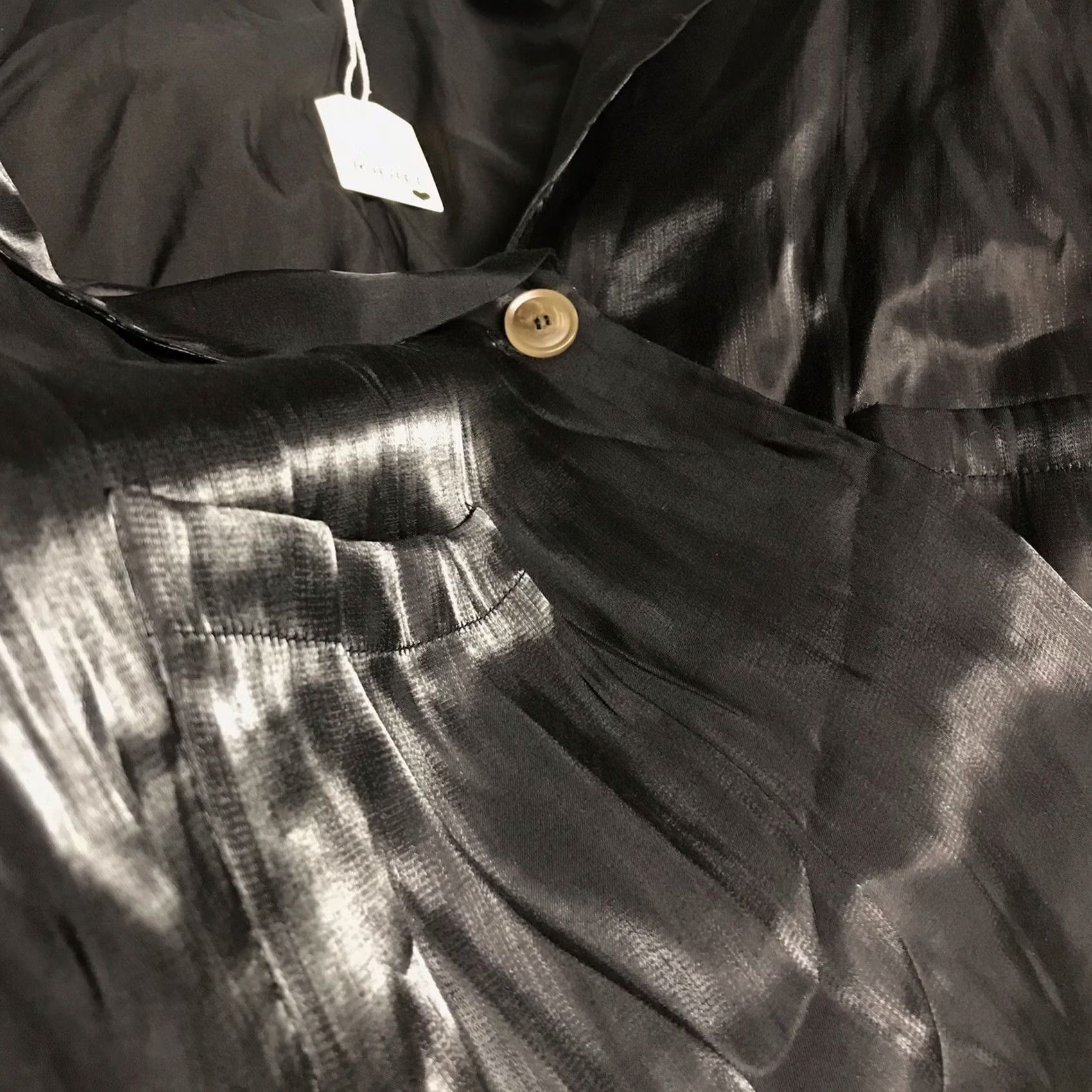 Vintage VINTAGE? No. JODIFL Blazer Women Black Satin One-Button Ruffled Long Sleeve Jacket L Size L / US 10 / IT 46 - 5 Thumbnail