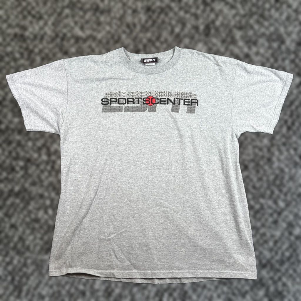 Vintage VINTAGE ESPN T Shirt XL Men Gray Cotton ESPN SportsCenter Graphic Print Short Sleeve Crew Neck 00s 2000s Size US XL / EU 56 / 4 - 1 Thumbnail