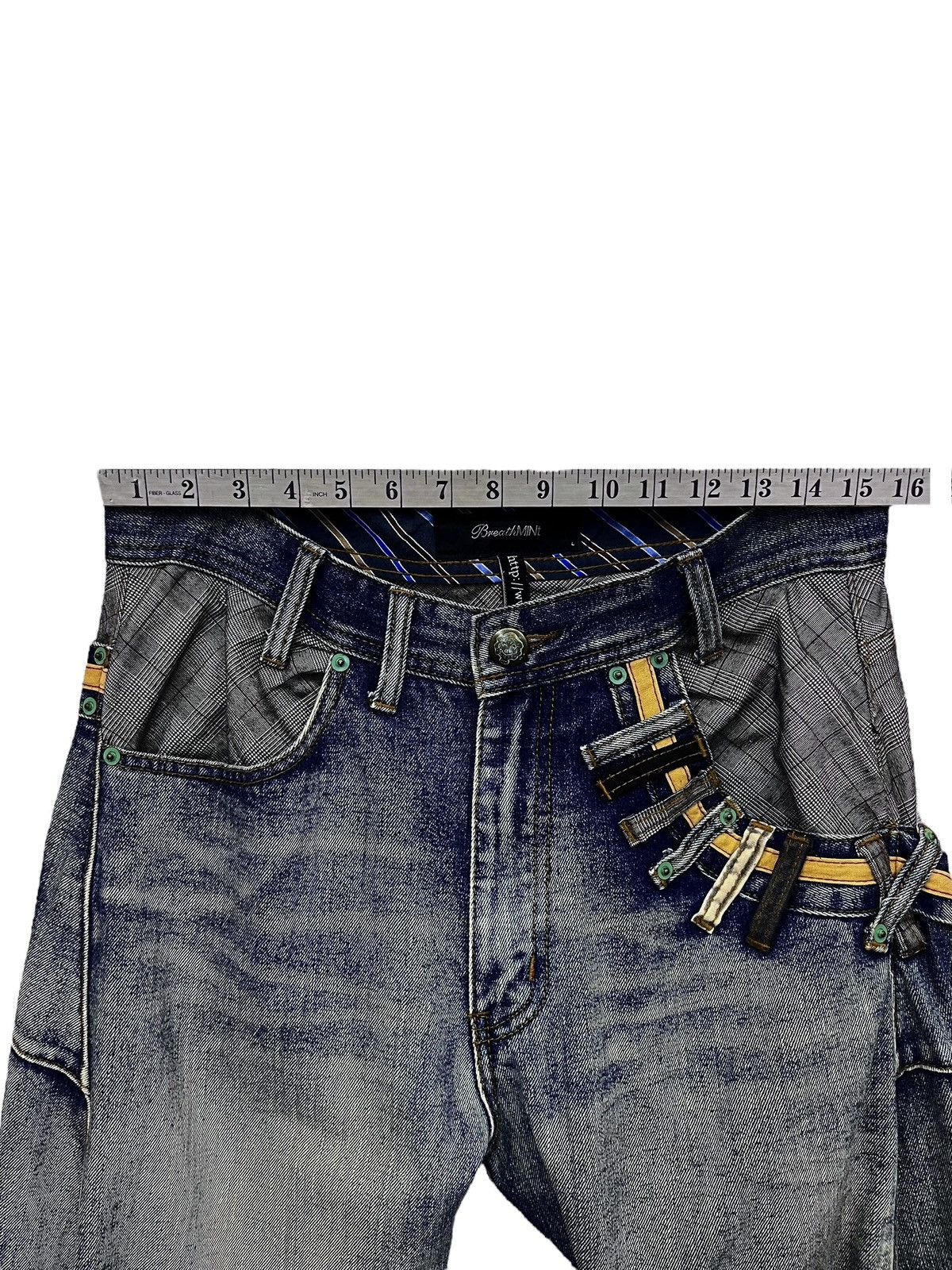 Breath & Stone BREATHMINT Grunge Double Waist Slanted Mudwash Exotic Denim Size US 31 - 12 Thumbnail
