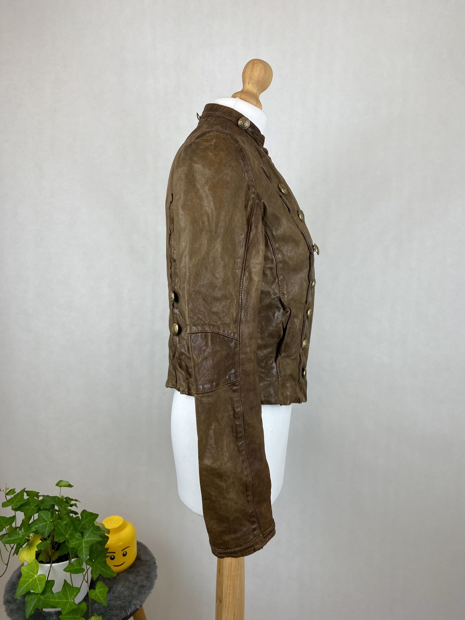 Genuine Leather × Vintage real leather jacket vintage vera pelle tailored pins zip Size M / US 6-8 / IT 42-44 - 7 Thumbnail