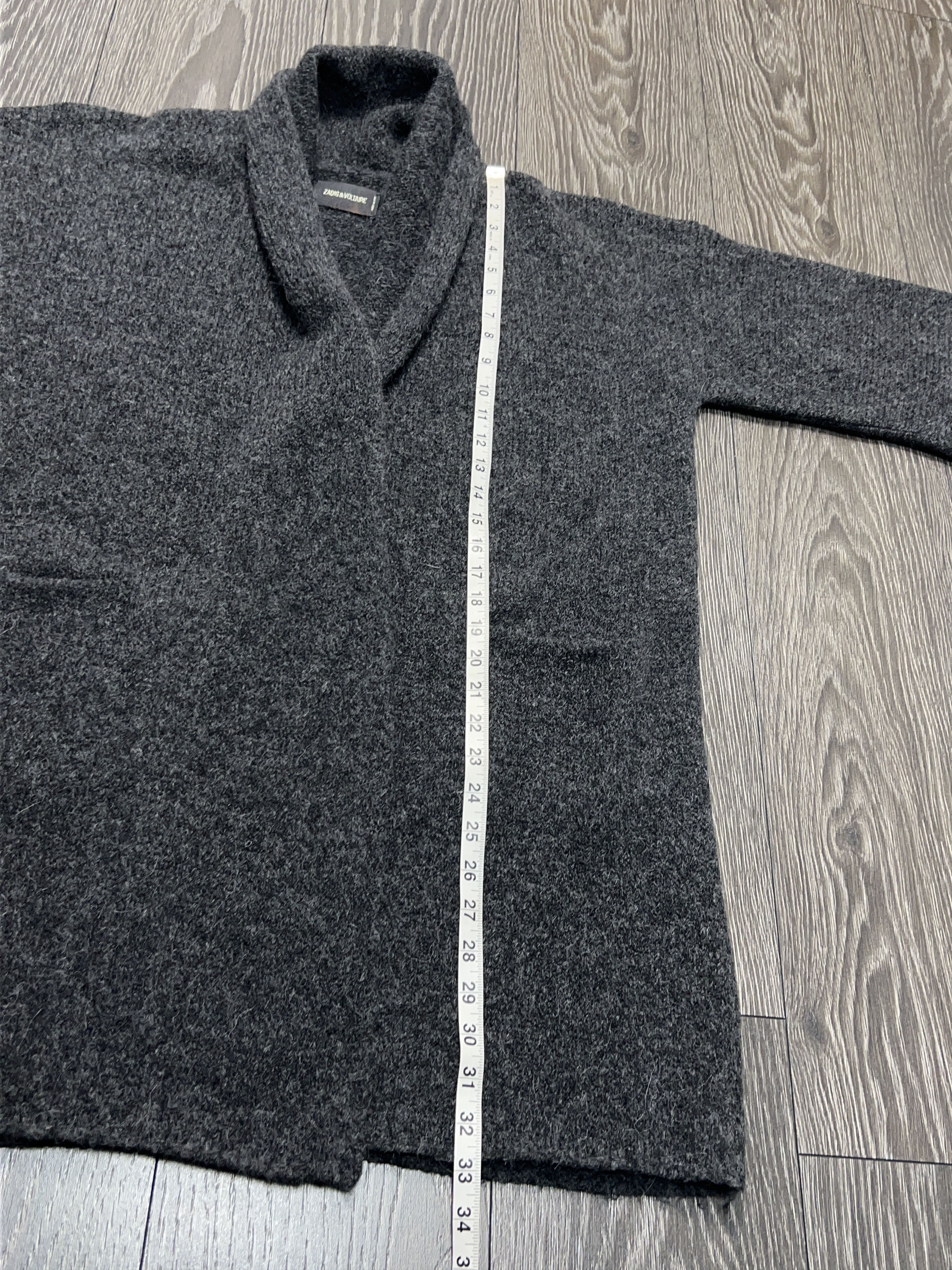 Zadig & Voltaire MIA BWN Gray Open Cardigan Sweater Alpaca Wool Size XS/S Size S / US 4 / IT 40 - 8 Thumbnail