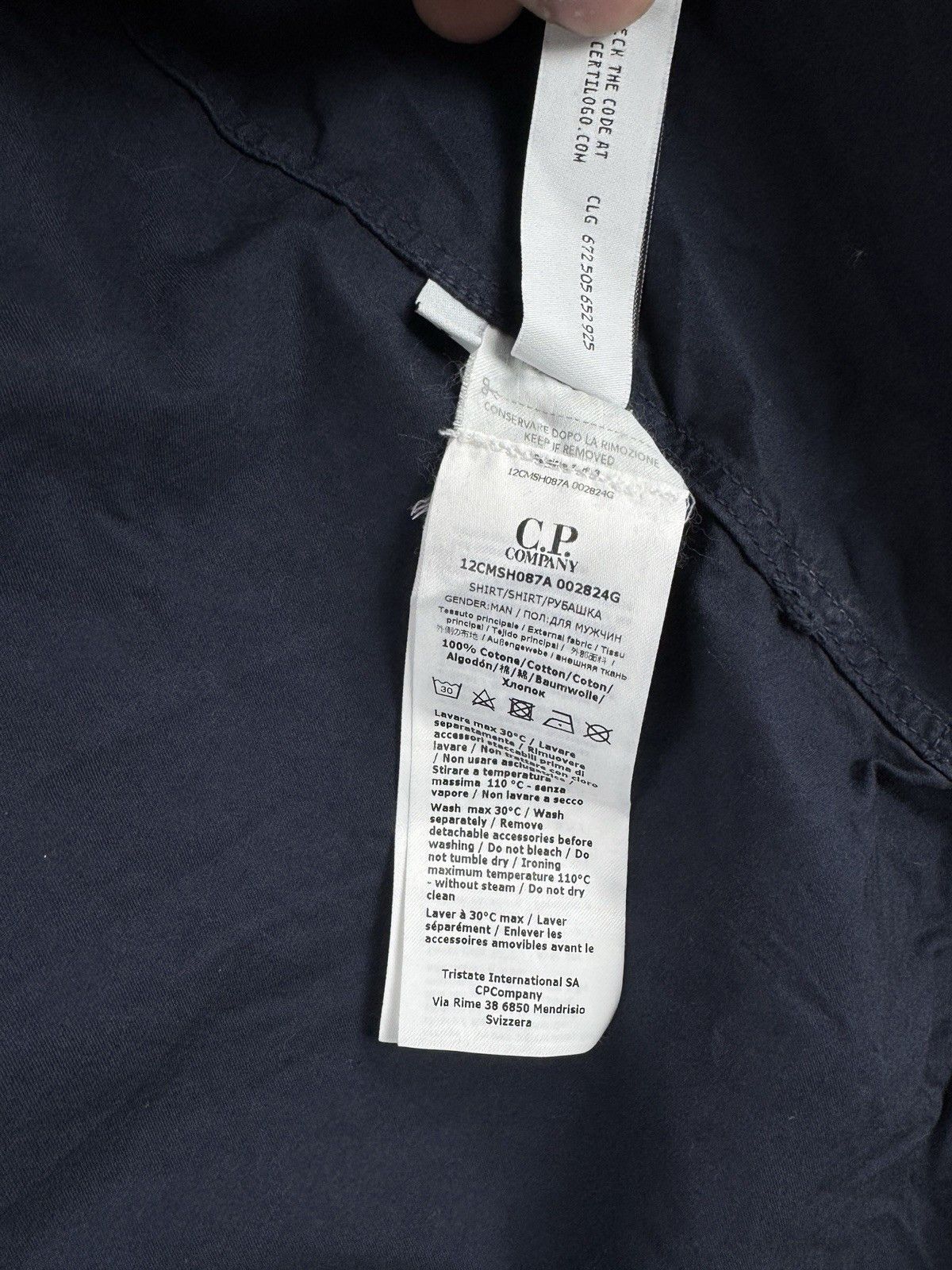 C.P. Company C.P. Company Emerized Gabardine Zipper Navy Shirt Jacket Size US S / EU 44-46 / 1 - 9 Thumbnail