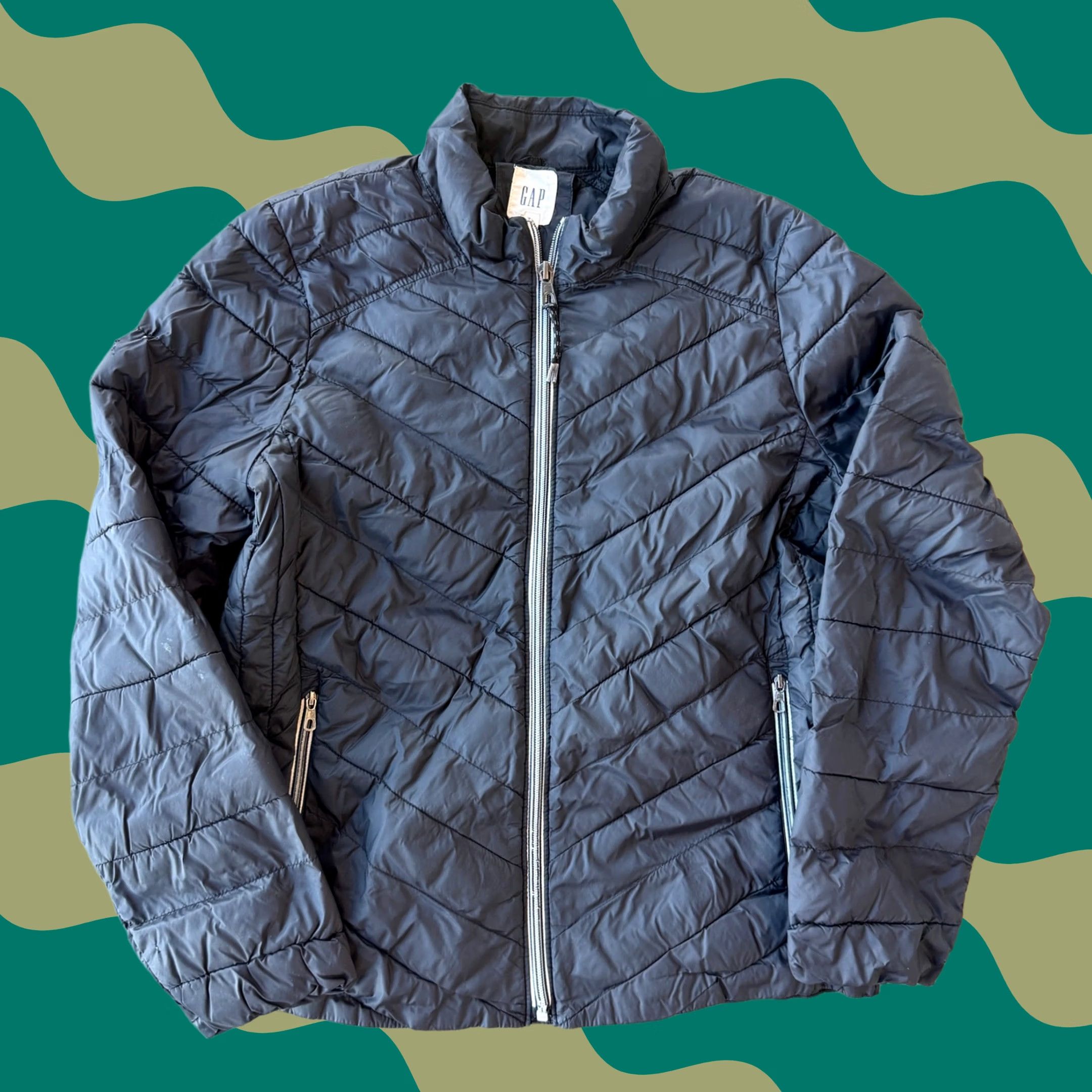 Vintage VINTAGE Gap Quilted Lightweight Puffer Longsleeve Full Zip Jacket Coat Small MEN S Black Polyester Bomber Jacket Size US S / EU 44-46 / 1 - 1 Thumbnail