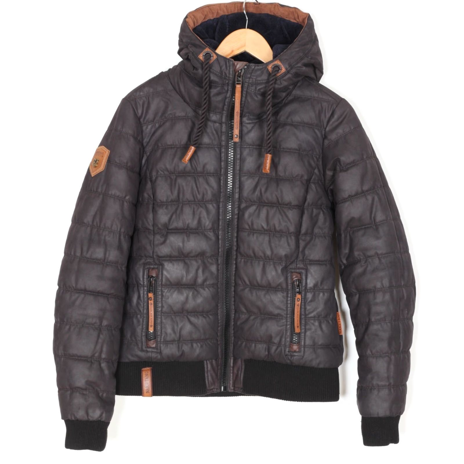 Vintage VINTAGE NAKETANO Hooded Padded Jacket Women M Grey MJ5167 Size M / US 6-8 / IT 42-44 - 2 Thumbnail