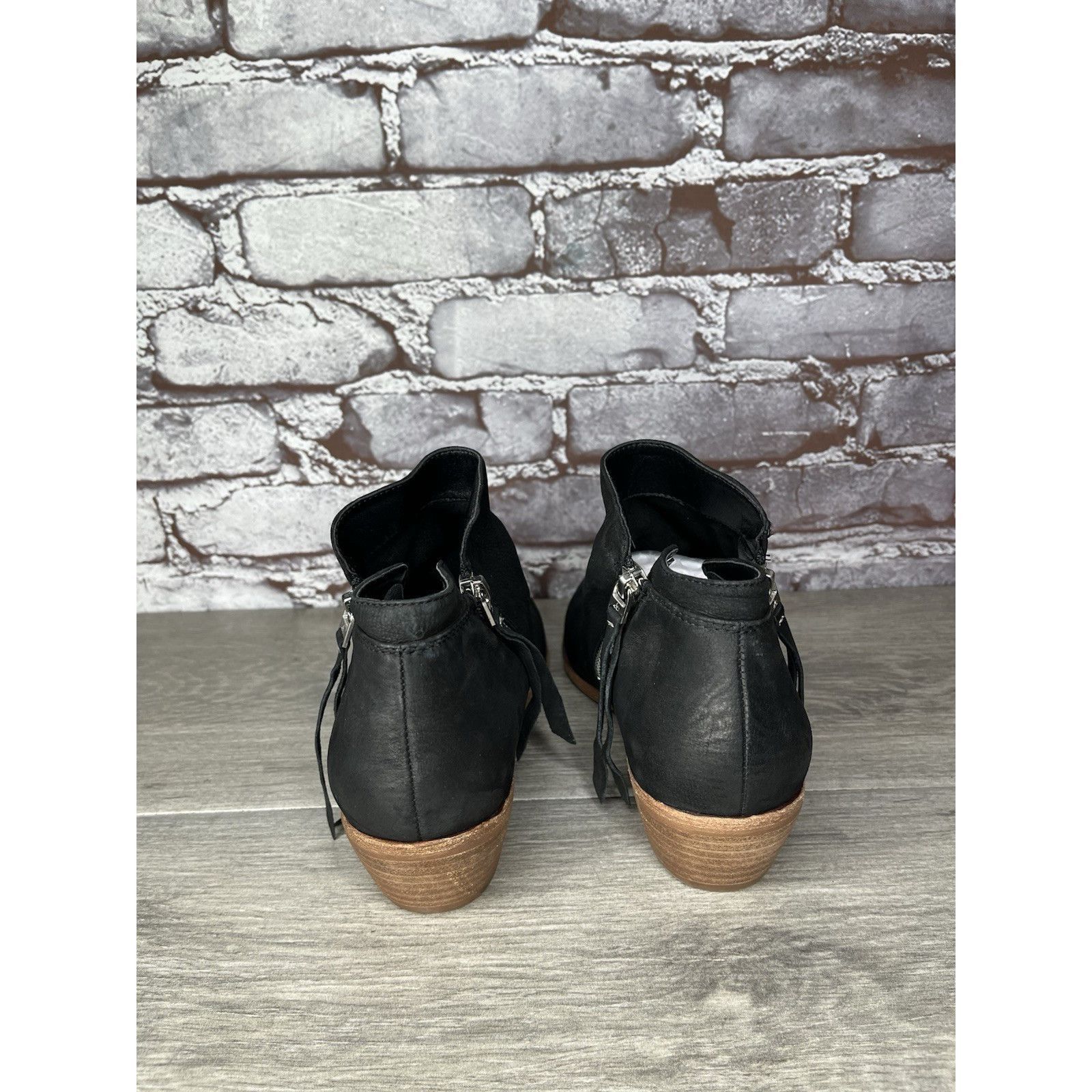 Sam Edelman SAM EDELMAN Packer Black Nubuck Leather Zip Ankle Boots Wome Size US 7.5 / IT 37.5 - 5 Thumbnail