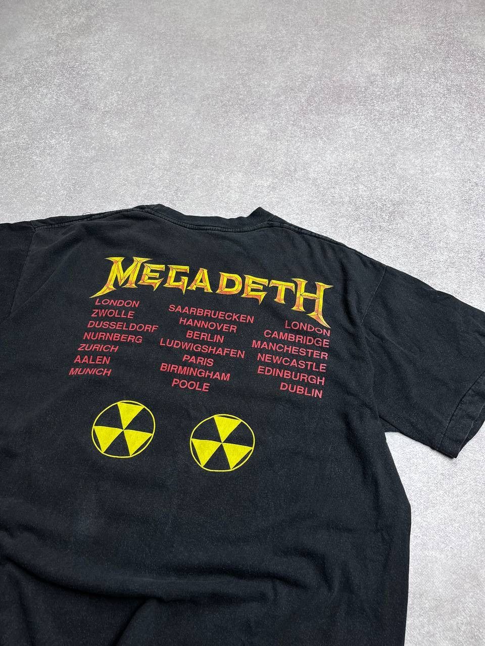 Faded Black 1990 Megadeth tour T-shirt