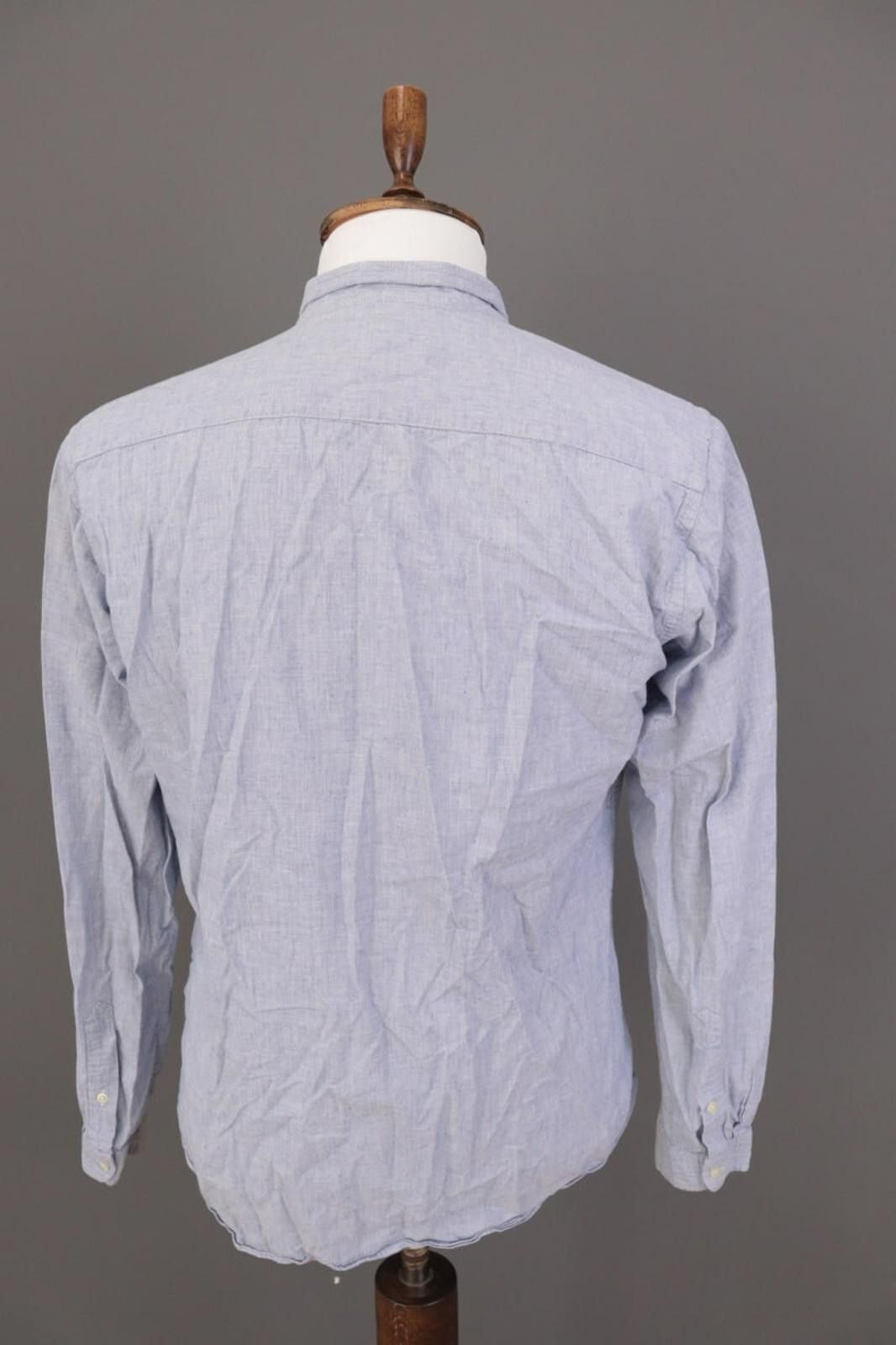 Oliver Spencer Oliver Spencer Blue Linen Button Down Shirt Size 16 Size US M / EU 48-50 / 2 - 7 Thumbnail