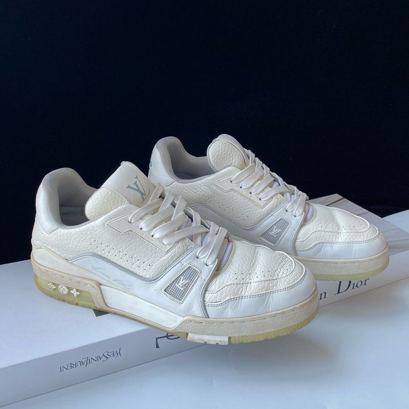 Louis Vuitton Louis Vuitton Trainer White Low-Top Fashion Sneakers -2508 Size US 9.5 / IT 39.5 - 1 Thumbnail