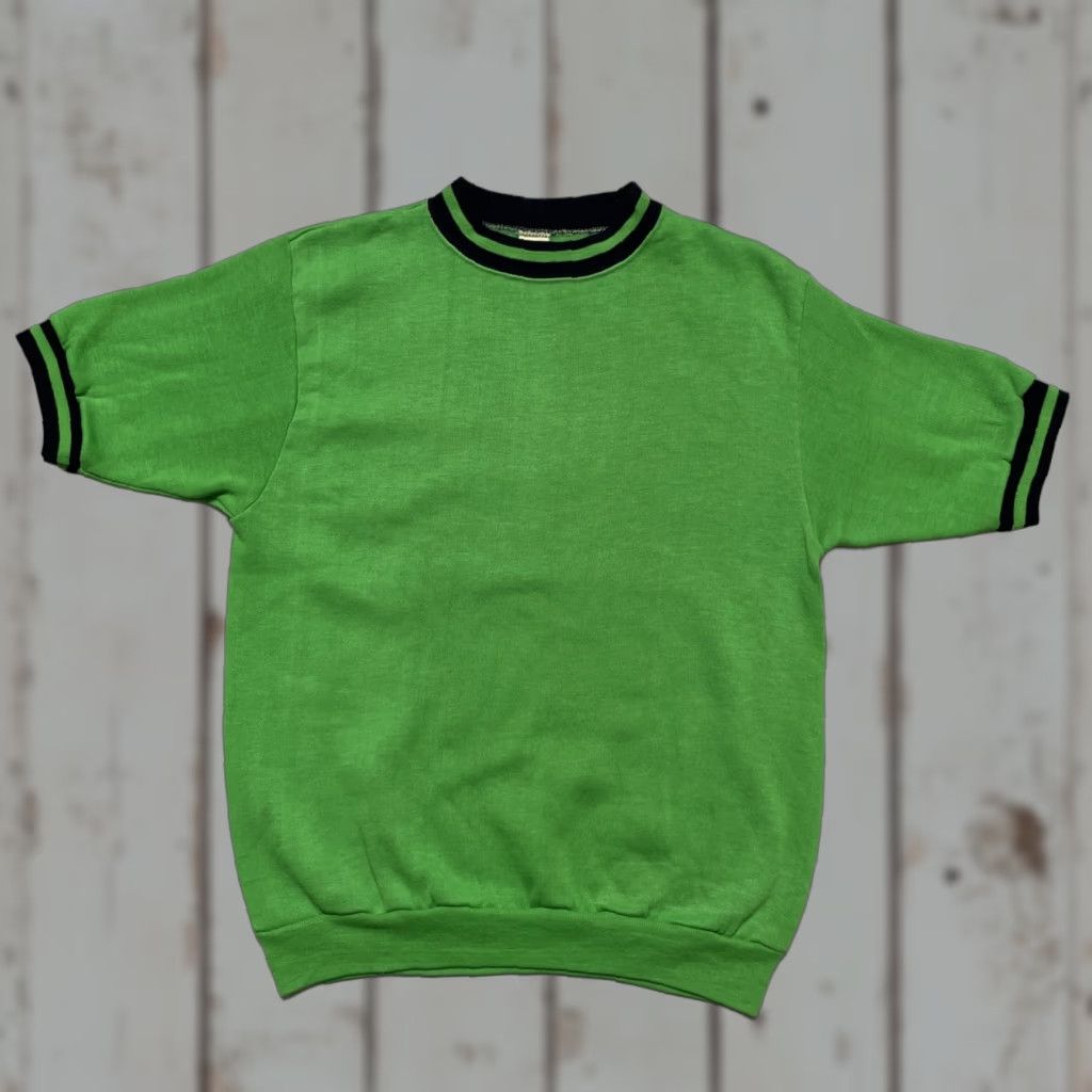 Vintage VINTAGE Creslan Casual 1960s-1970s Acrylic Sweatshirt T-Shirt Green M Unisex Adults Pullover 60s 70s Mod Rockabilly Americana Shirt Boys Mens Womens Size US M / EU 48-50 / 2 - 1 Thumbnail