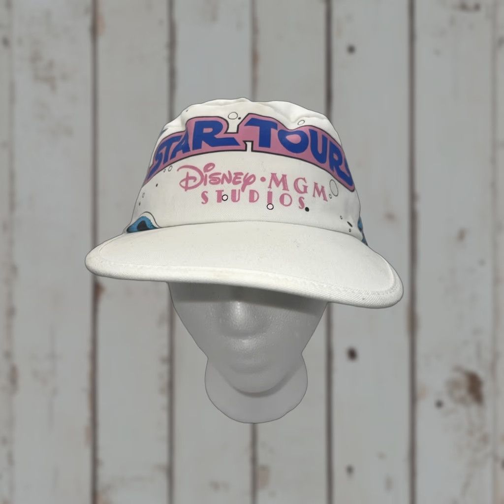Disney VINTAGE Star Tours Hat Disney Baseball Cap R2-D2 C3PO MGM Studios Disneyland Star Wars White Snapback Men One Size Size ONE SIZE - 1 Thumbnail