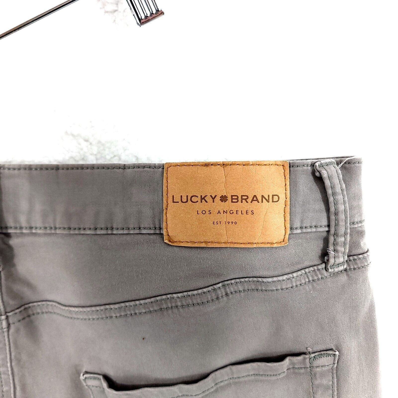 Lucky Brand DAMAGED Lucky Brand 223 Straight Beige Cotton Mid Rise Jeans Size US 36 / EU 52 - 9 Thumbnail