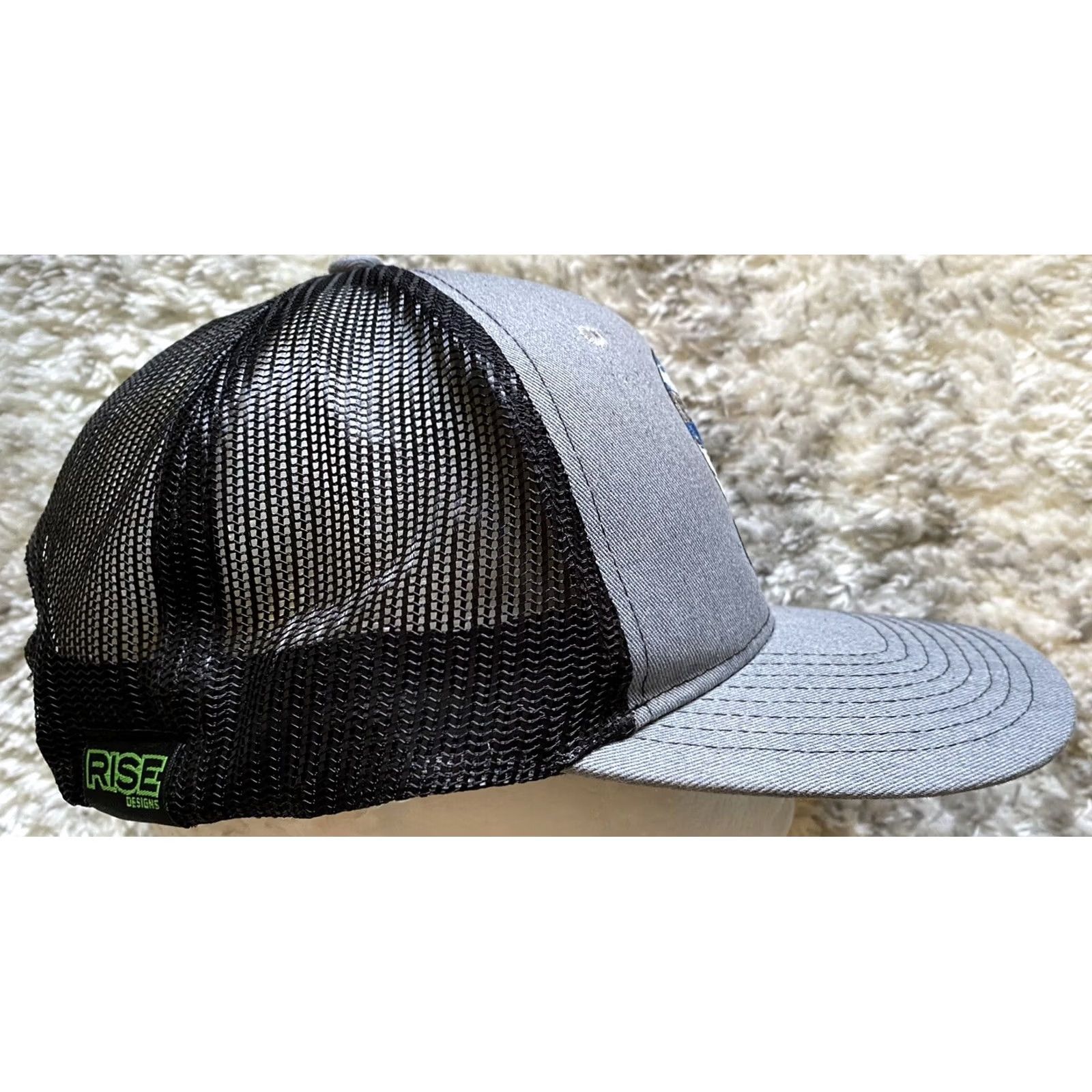 Vintage Rise Graphics Heavenly Lake Tahoe Trucker Hat Embroidered Gray OS Mens Hat Size ONE SIZE - 3 Thumbnail