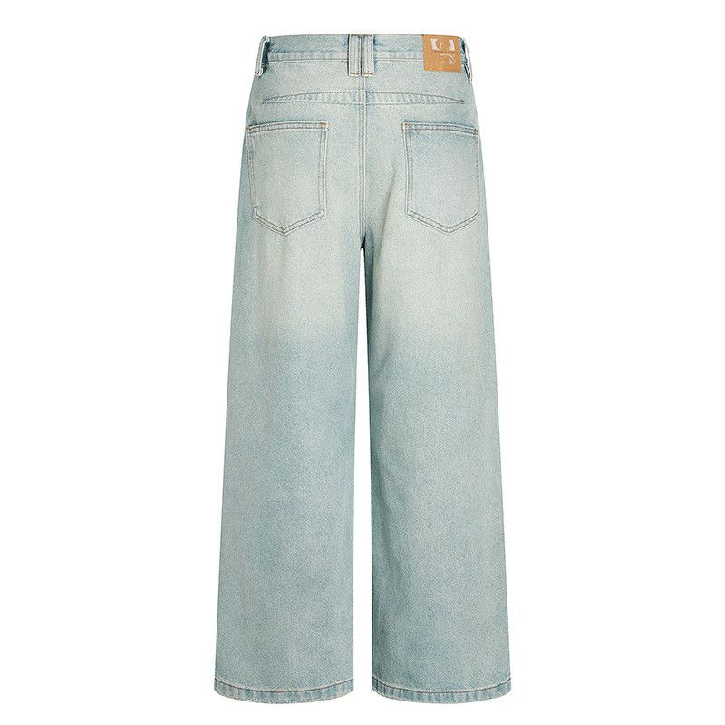 Vintage American retro patchwork straight wide-leg casual jeans Size US 32 / EU 48 - 2 Thumbnail
