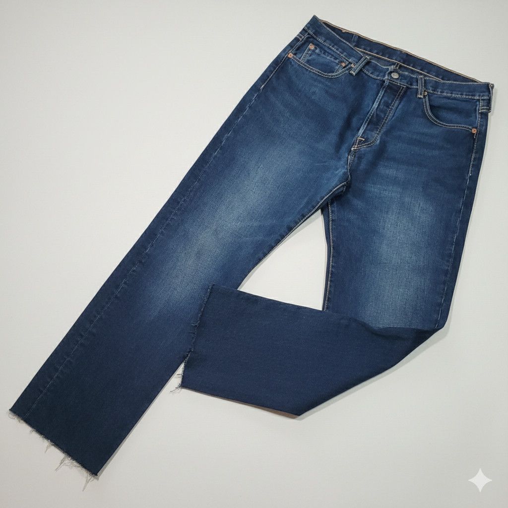 Levi's Levi's 501 34x30 Button Fly Blue Denim Jeans Dark Wash Size US 34 / EU 50 - 1 Thumbnail