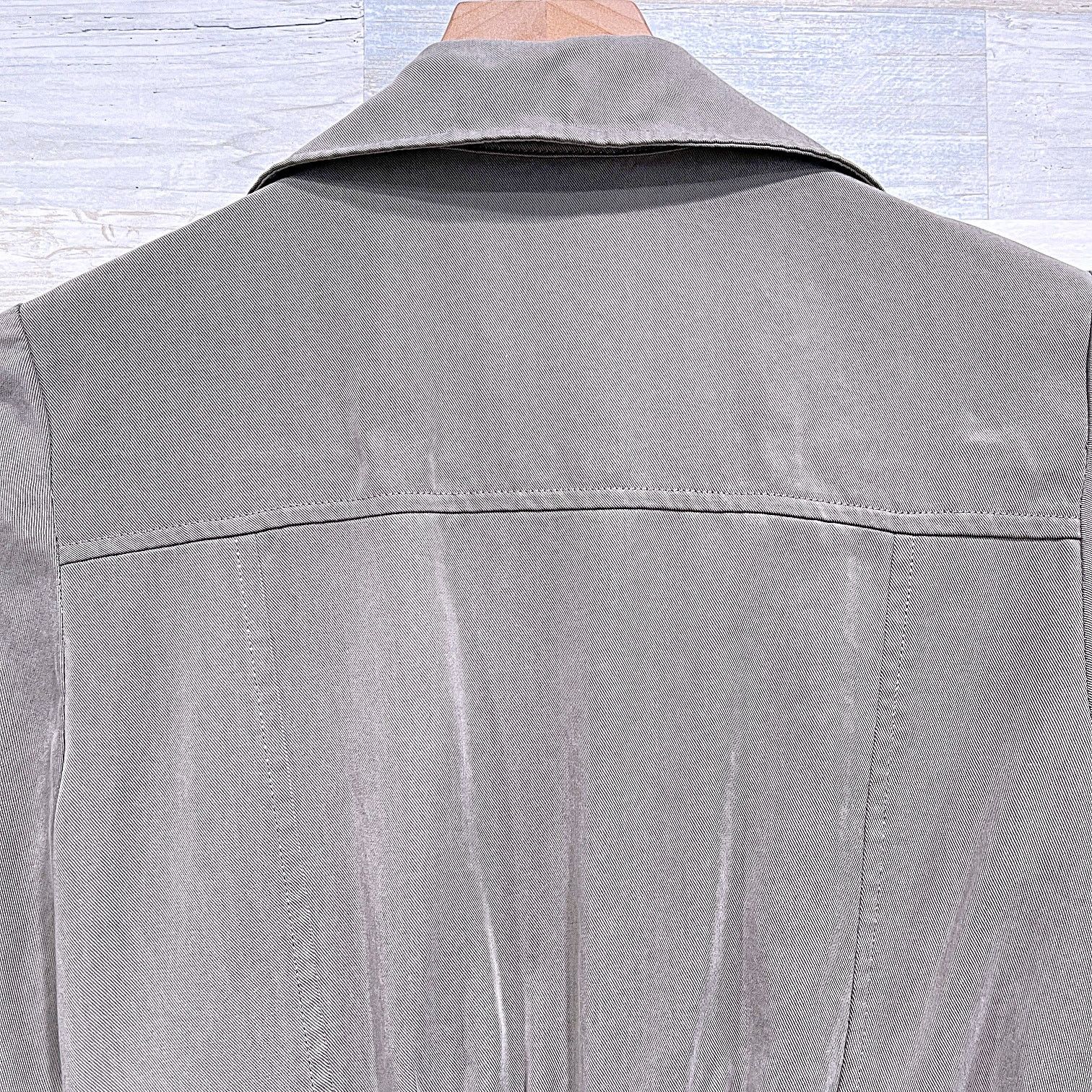Chicos Chicos Soft Ruffle Jacket Olive Green Lyocell Womens 0P Size S / US 4 / IT 40 - 4 Thumbnail