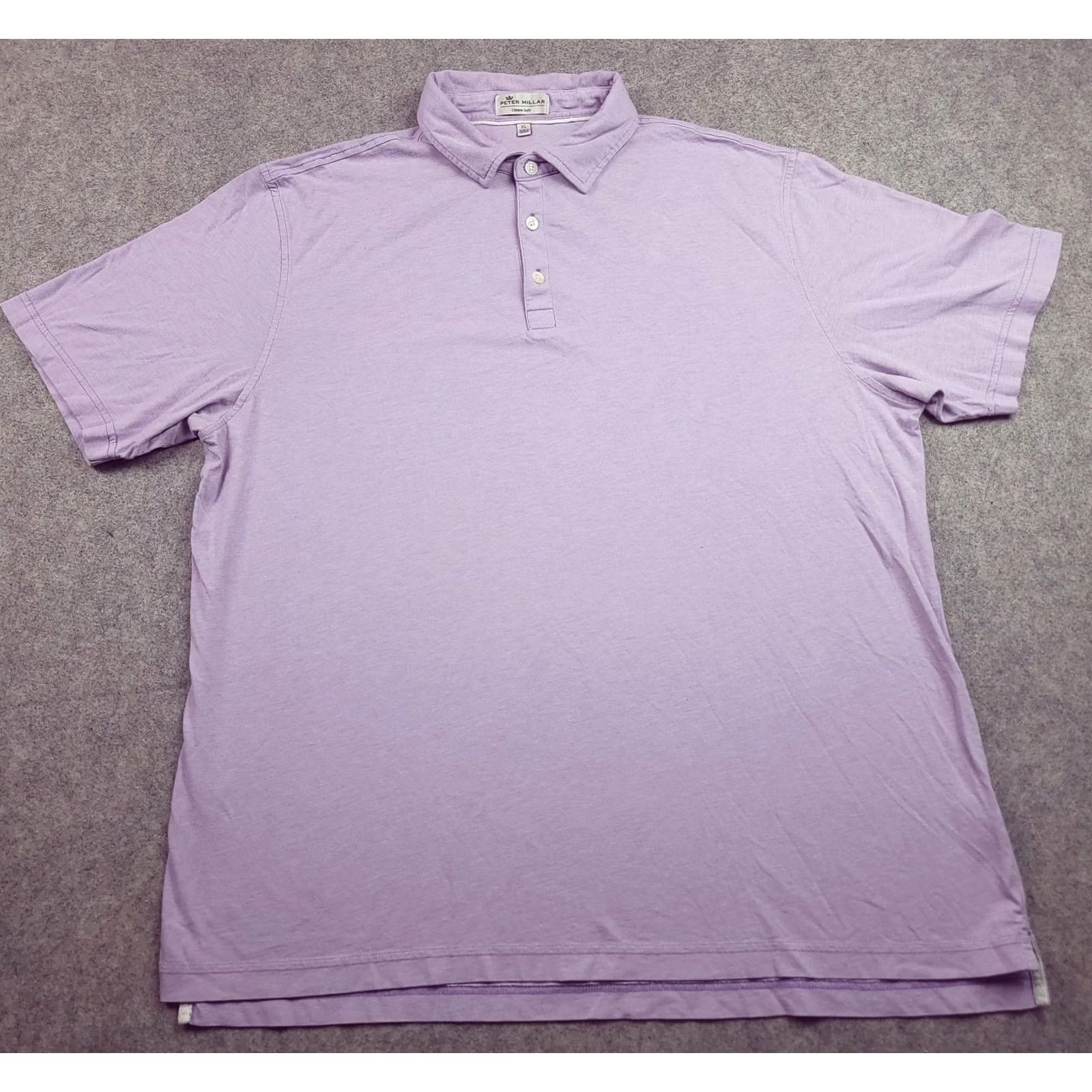 Peter Millar Peter Millar Polo Shirt Mens XL Purple Crown Soft Pima Cotton Silk Short Sleeve Size US XL / EU 56 / 4 - 3 Thumbnail