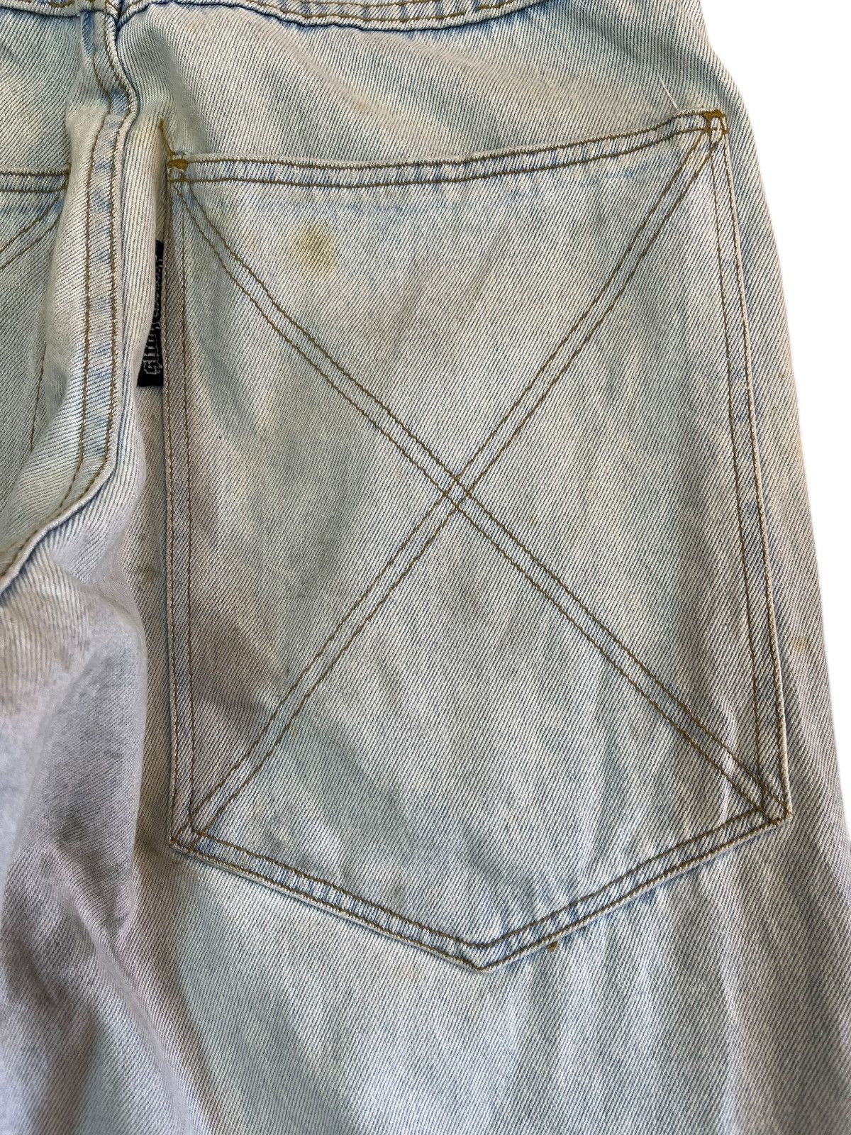 Japanese Brand × Vintage Vintage Busy Bons Uncompleted Waxed Baggy Denim Size US 29 - 7 Thumbnail