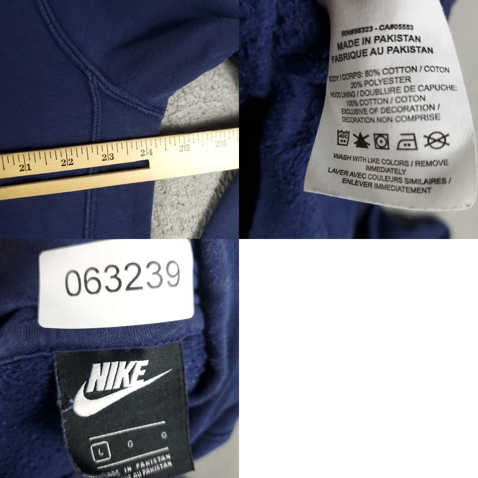 Nike Nike Pullover Hoodie Mens Large Blue Swoosh Casual Sweatshirt Size US L / EU 52-54 / 3 - 8 Thumbnail