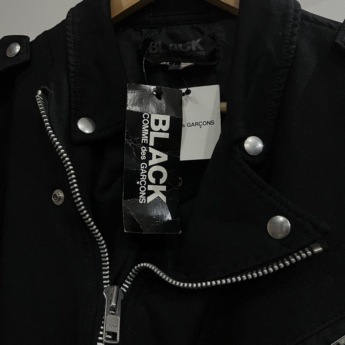 Comme des Garcons Black Black Comme des Garcons Biker Jacket Size US L / EU 52-54 / 3 - 3 Thumbnail