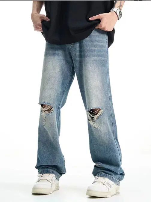VIBE High street handsome men's ripped jeans Size US 34 / EU 50 - 4 Thumbnail