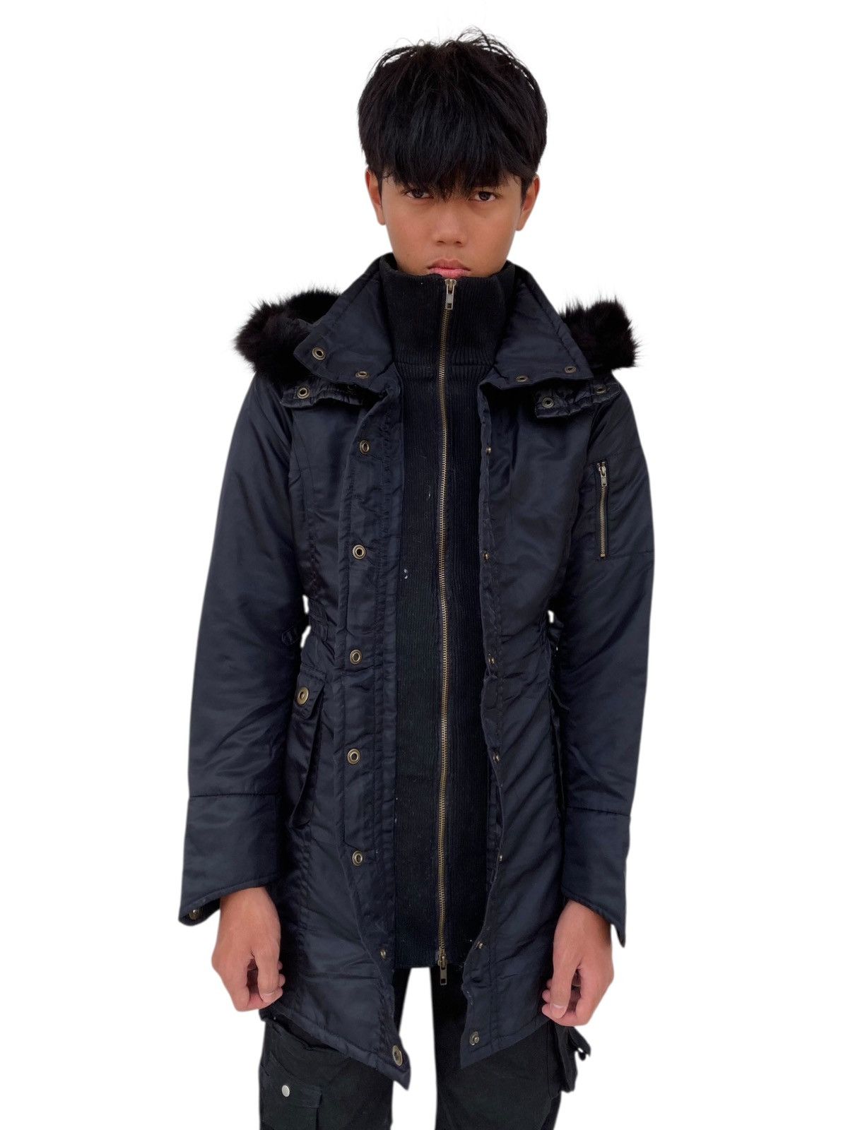 14th Addiction 2000s Lip Service - Fur Hoodie Parka Size US M / EU 48-50 / 2 - 2 Thumbnail