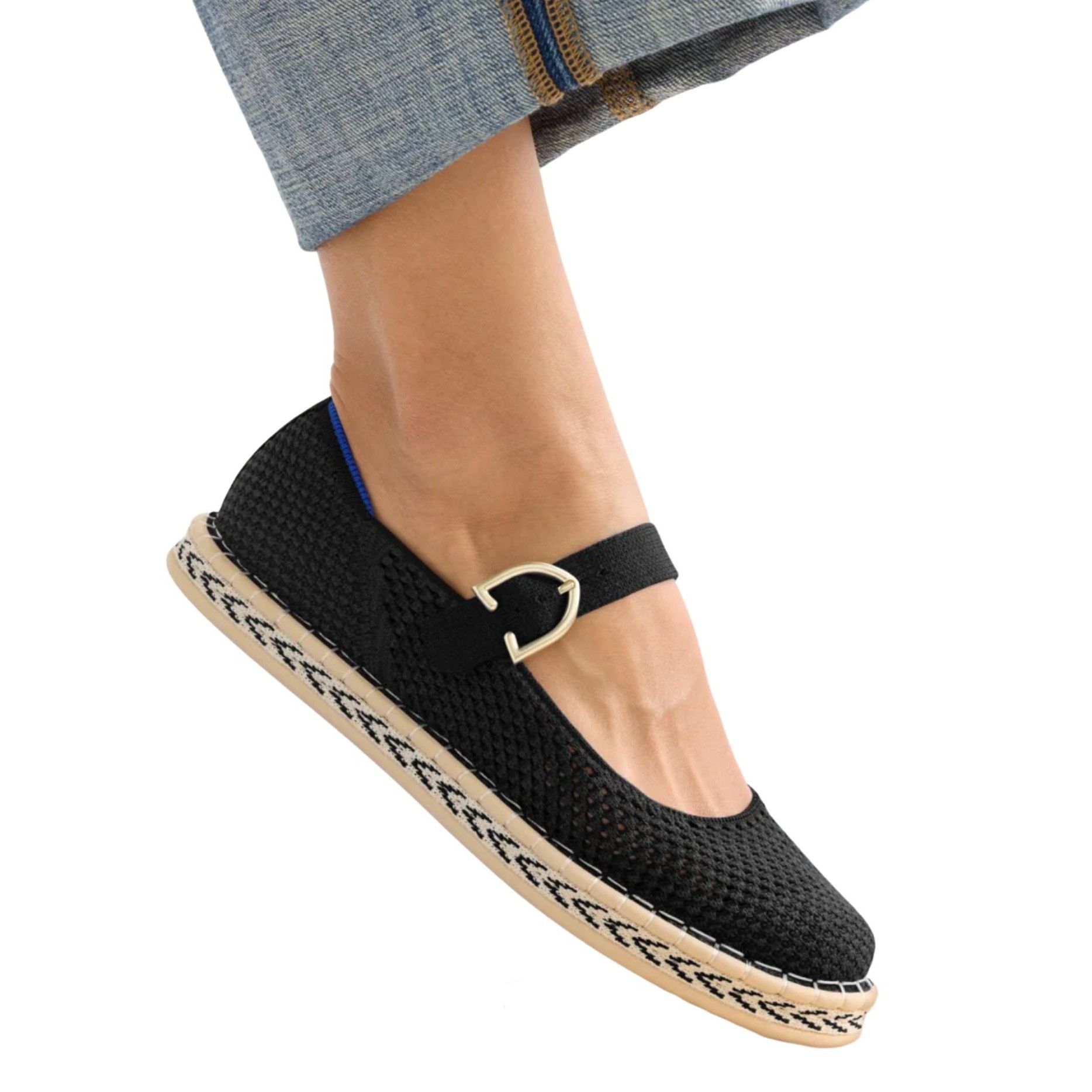 Rothy's ROTHY'S The Espadrille Mary Jane Black NWOB $149 Sz 7 SOLD O Size US 7 / IT 37 - 3 Thumbnail