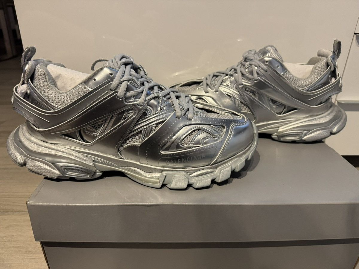 Balenciaga Balenciaga Track Sneaker Metallic Grey Size 43 Size US 10.5 / EU 43-44 - 3 Thumbnail