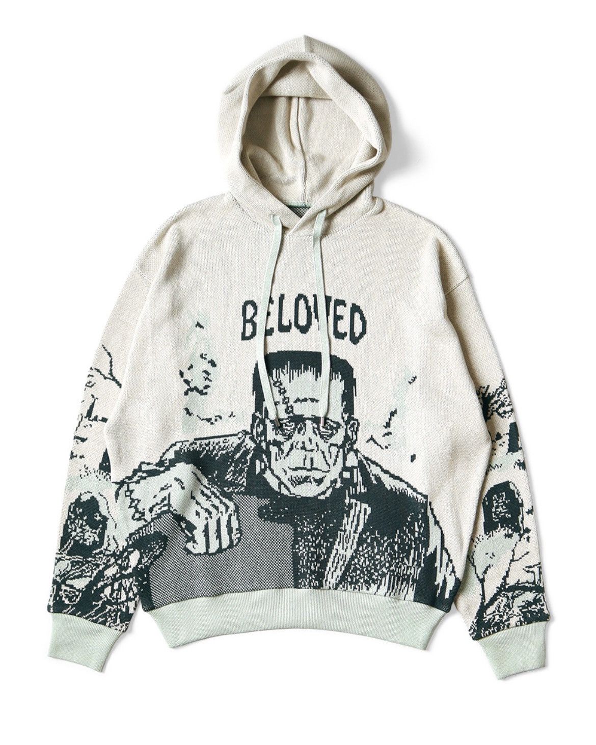 Kapital 8G Jacquard Knit hoodie Sweater (BELOVED Mr_) size 3 Size US L / EU 52-54 / 3 - 1 Thumbnail