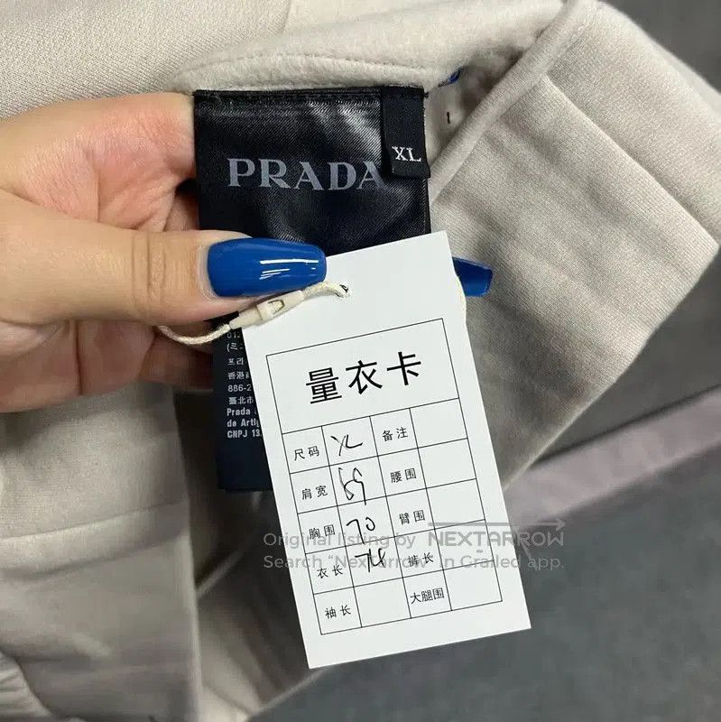 Prada Prada Men's Gray Zip-Up Hoodie. Size US XL / EU 56 / 4 - 5 Thumbnail
