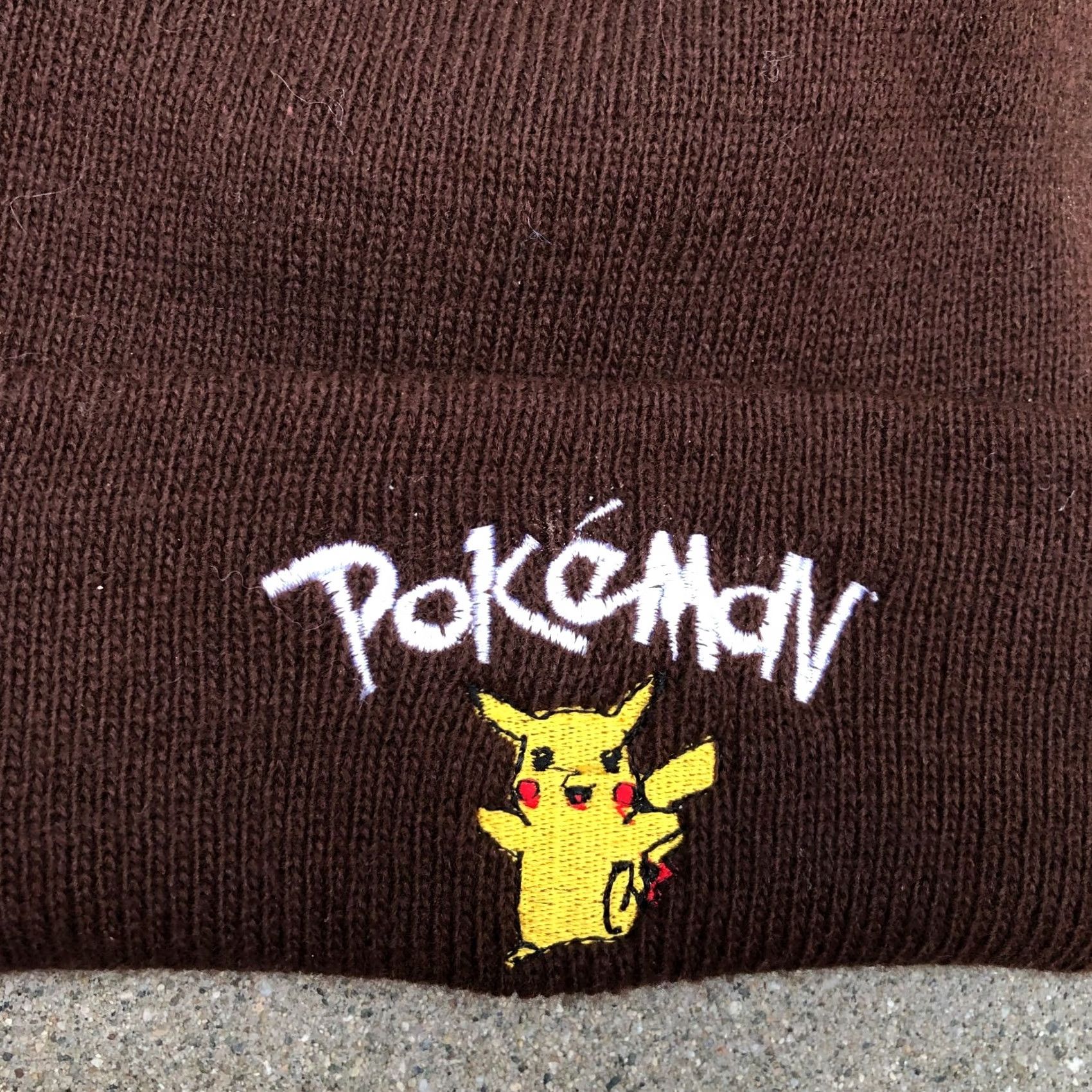 Crown Cap VINTAGE Pokemon SOUTHERN SKIES Beanie Hat Men One Size Cuffed Brown Cap Size ONE SIZE - 2 Thumbnail