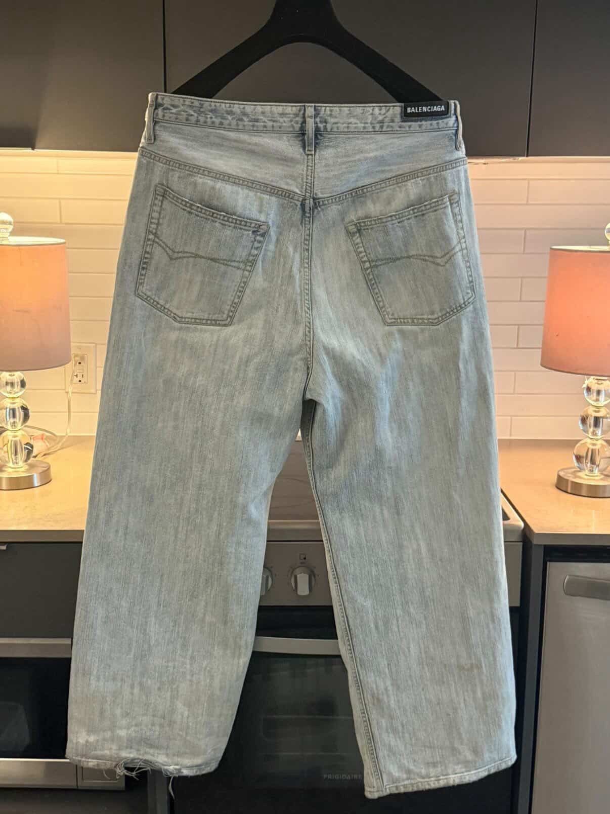 Balenciaga Balenciaga Bleached Ring Denim Size US 30 / EU 46 - 2 Thumbnail