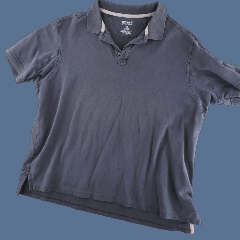CO Duluth Polo Shirt Mens 2XL Gray Short Sleeve Knit Casual Work Vintage No Size US XXL / EU 58 / 5 - 1 Thumbnail