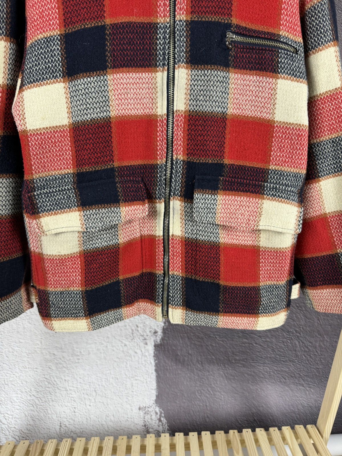 Flannel Bonaventure France vintage flannel full zip shirt jacket Size US S / EU 44-46 / 1 - 8 Thumbnail