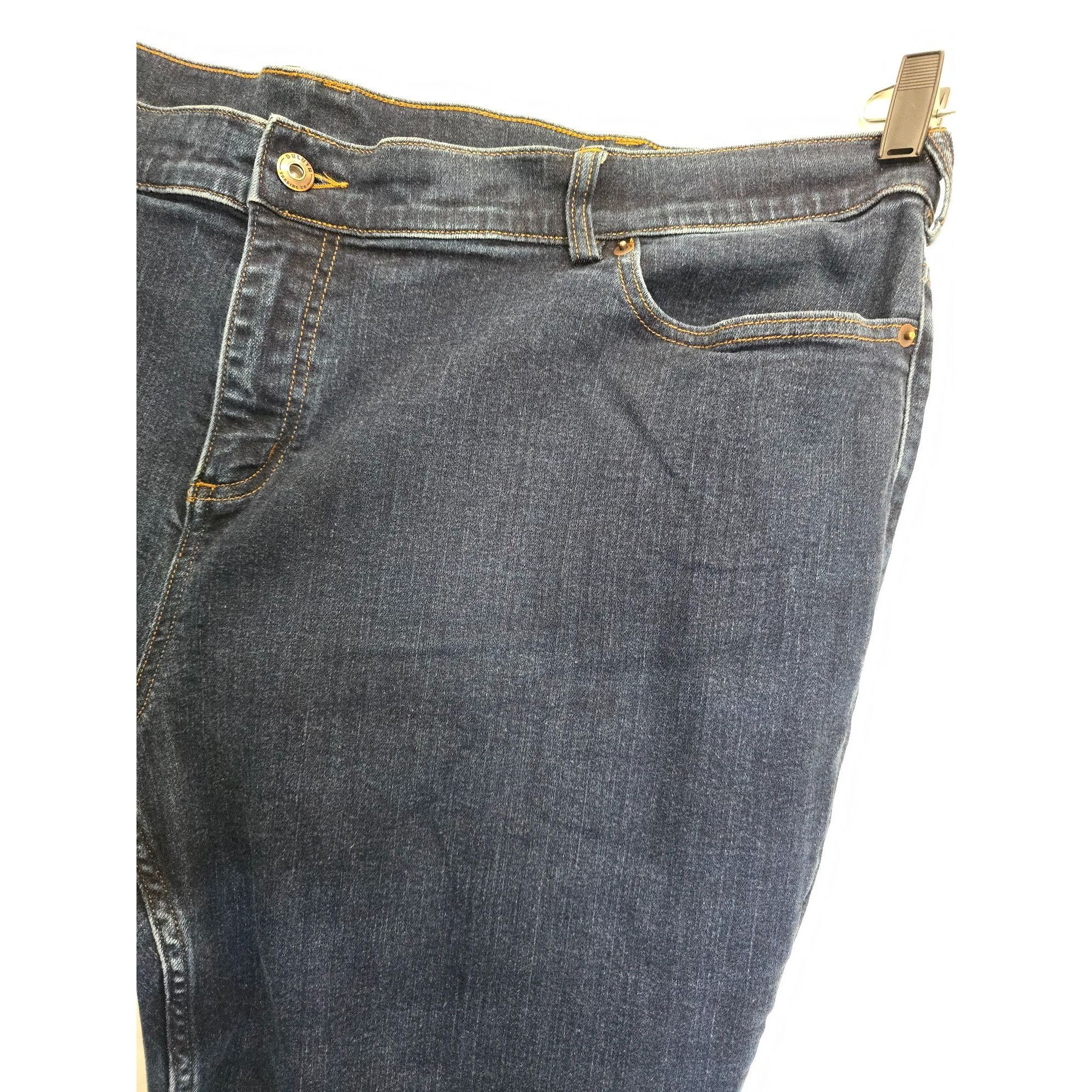 Other Duluth Trading Women's Plus Size Dark Wash Stretch Jeans 26W Size 29" - 3 Thumbnail