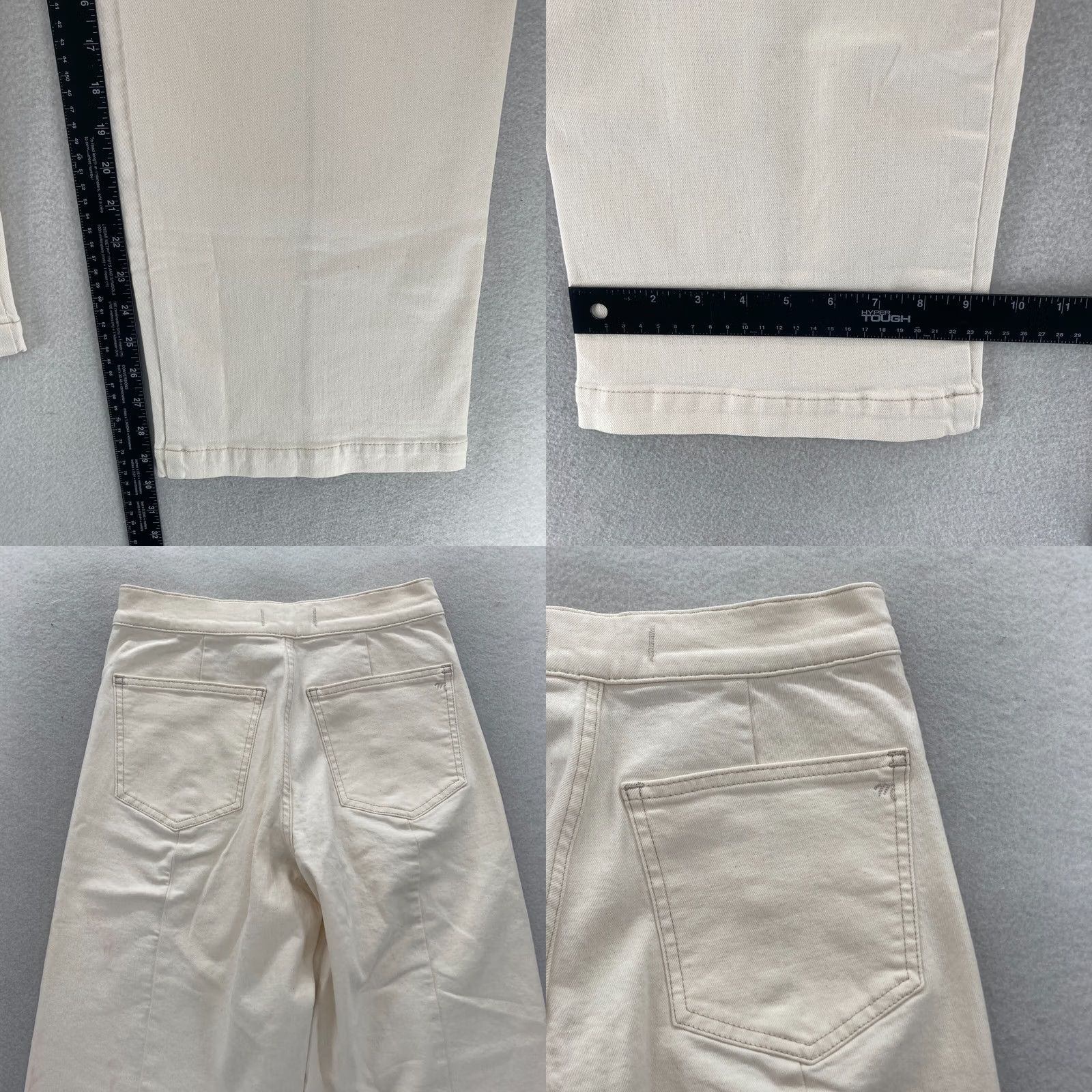 Madewell Madewell Emmett Wide Leg Pants Women's 25 Beige Stretch High Rise Full Length Pants Size 42" / US 20 - 9 Thumbnail
