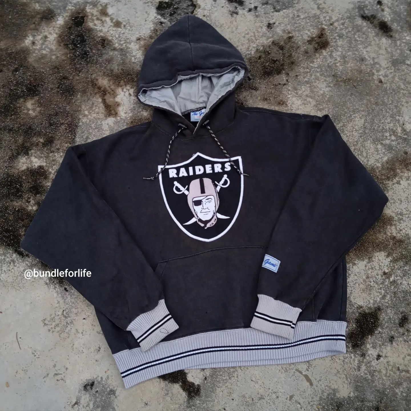 NFL × Vintage NFL Raiders 🏈 VTG 90s hoodie BIG LOGO & Embroidered 💥 Size US L / EU 52-54 / 3 - 2 Thumbnail