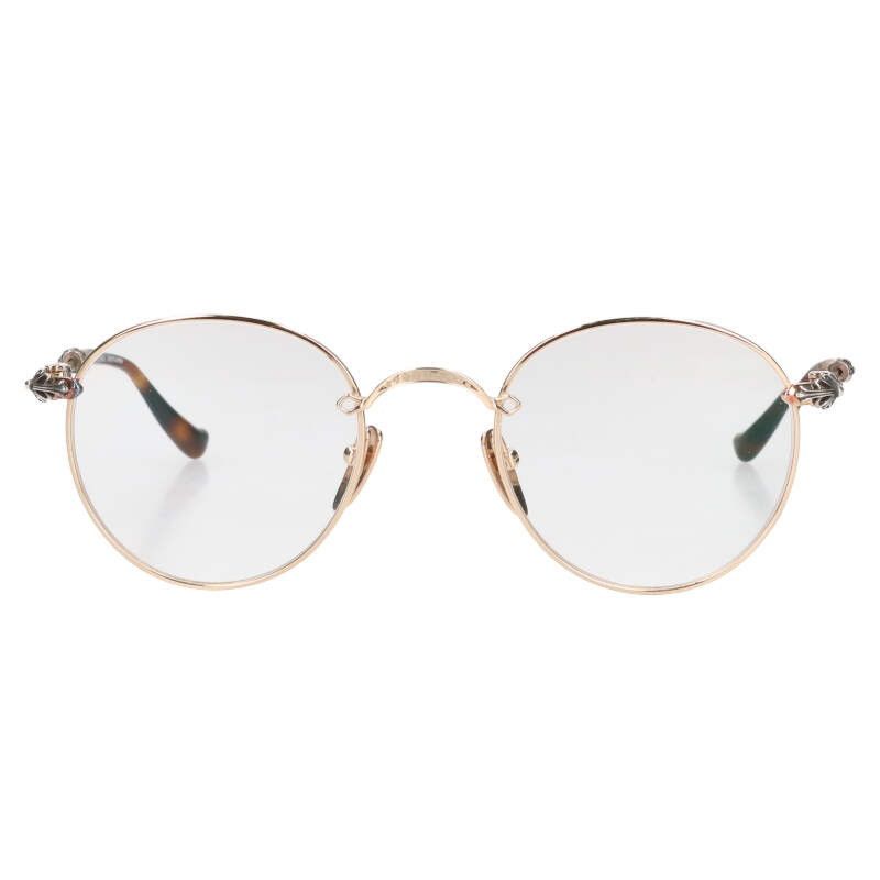 Chrome Hearts Cross Temple Metal Frame Round Glasses BUBBA-A  display picture 1