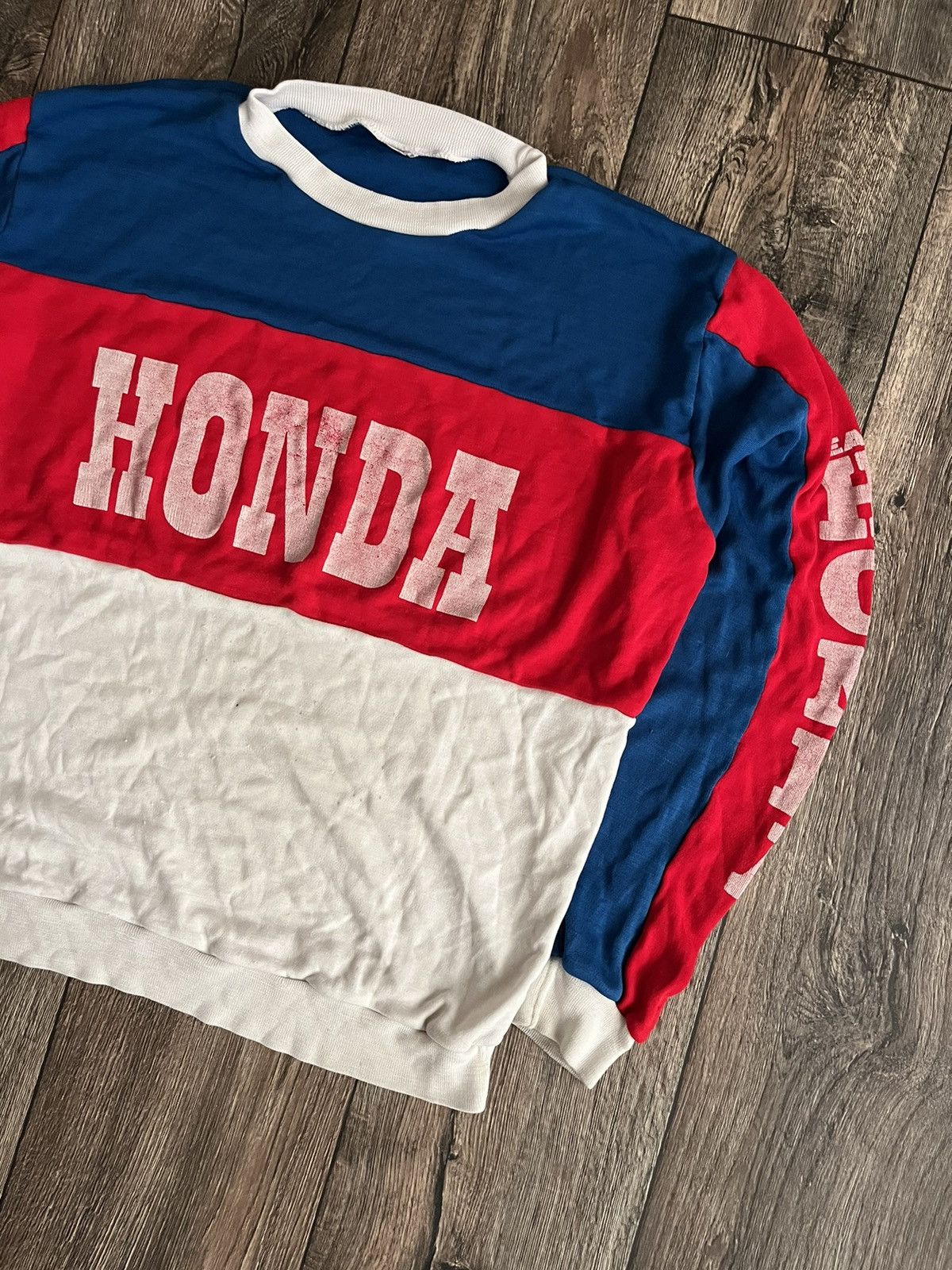 Honda × Vintage Vintage 80s Honda Logo Team Equipment Racing Sweatshirt Rare Size US L / EU 52-54 / 3 - 2 Thumbnail