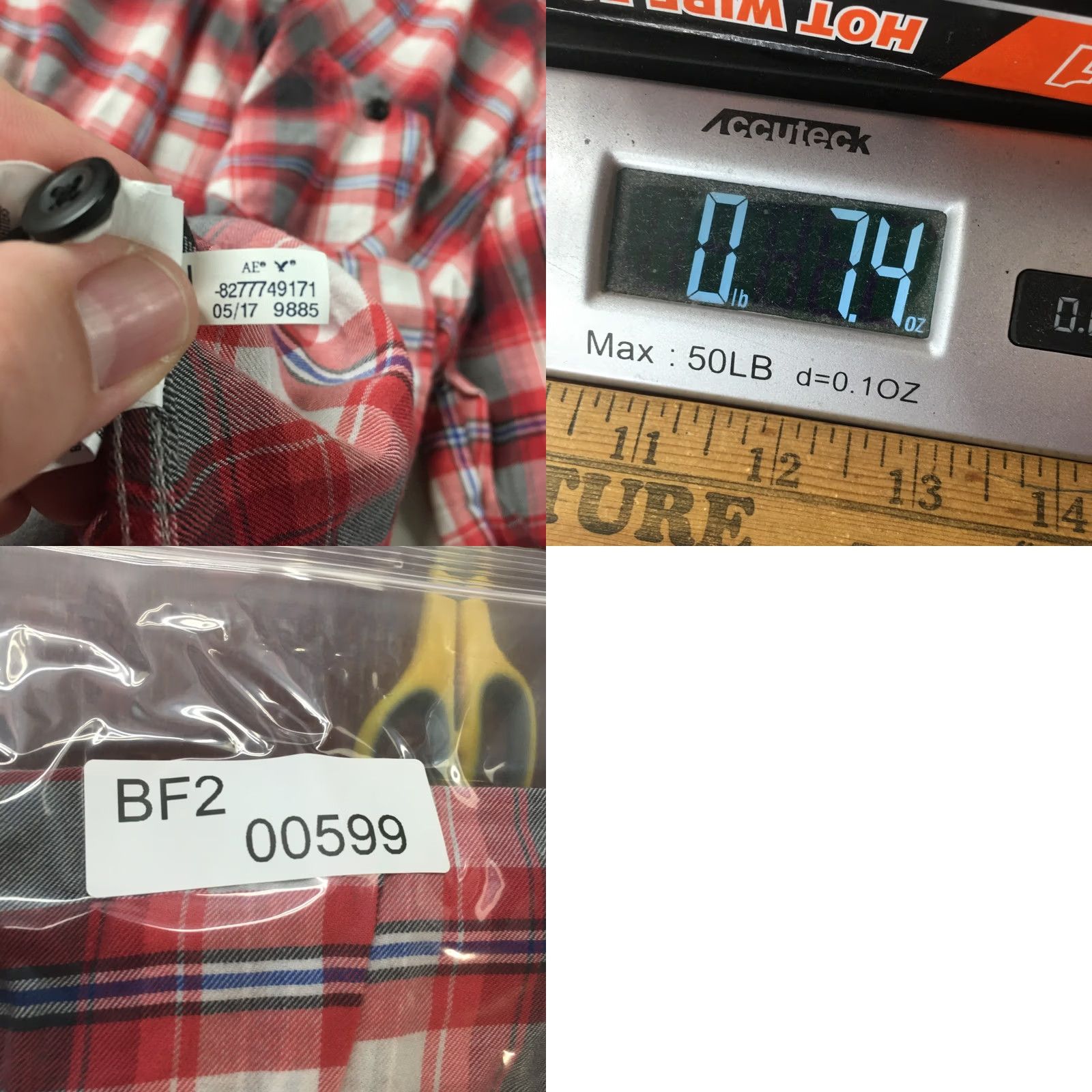 American Eagle Outfitters American Eagle Outfitters Shirt L Red Plaid Button Down Cotton Long Sleeve Mens Size US L / EU 52-54 / 3 - 10 Thumbnail