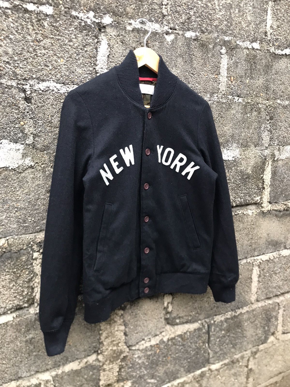 Japanese Brand 🌟Browny New York Button Up Wool Bomber Jacket Size US S / EU 44-46 / 1 - 2 Thumbnail